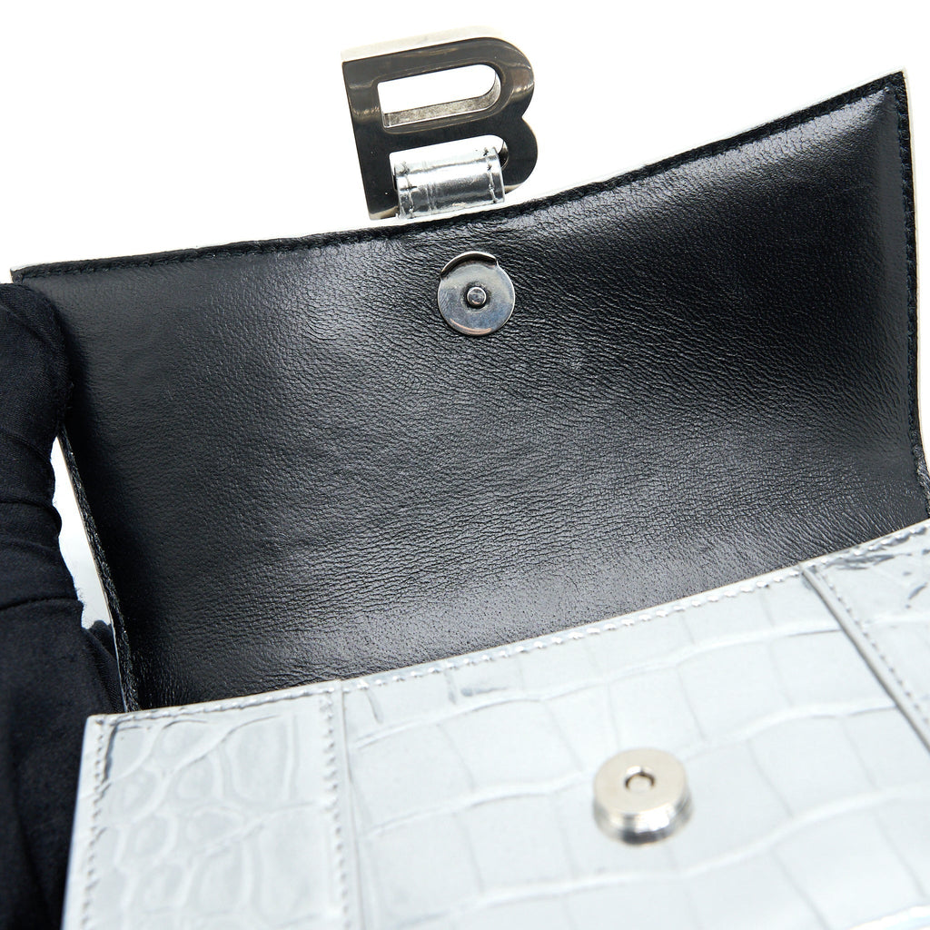 balenciaga-hourglass-xs-embossed-calfskin-silver-shw