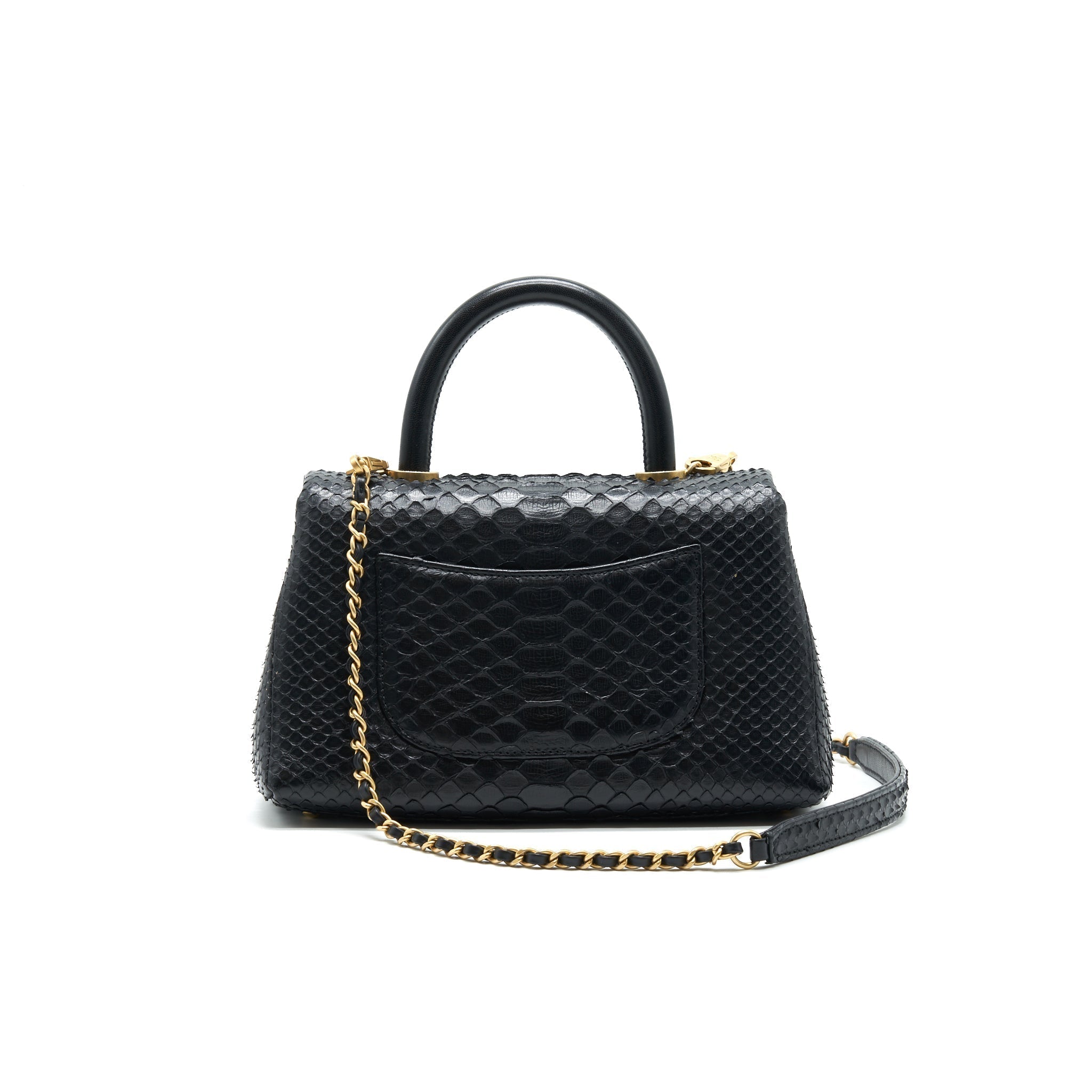 chanel-coco-handle-mini-python-leather-black-ghw
