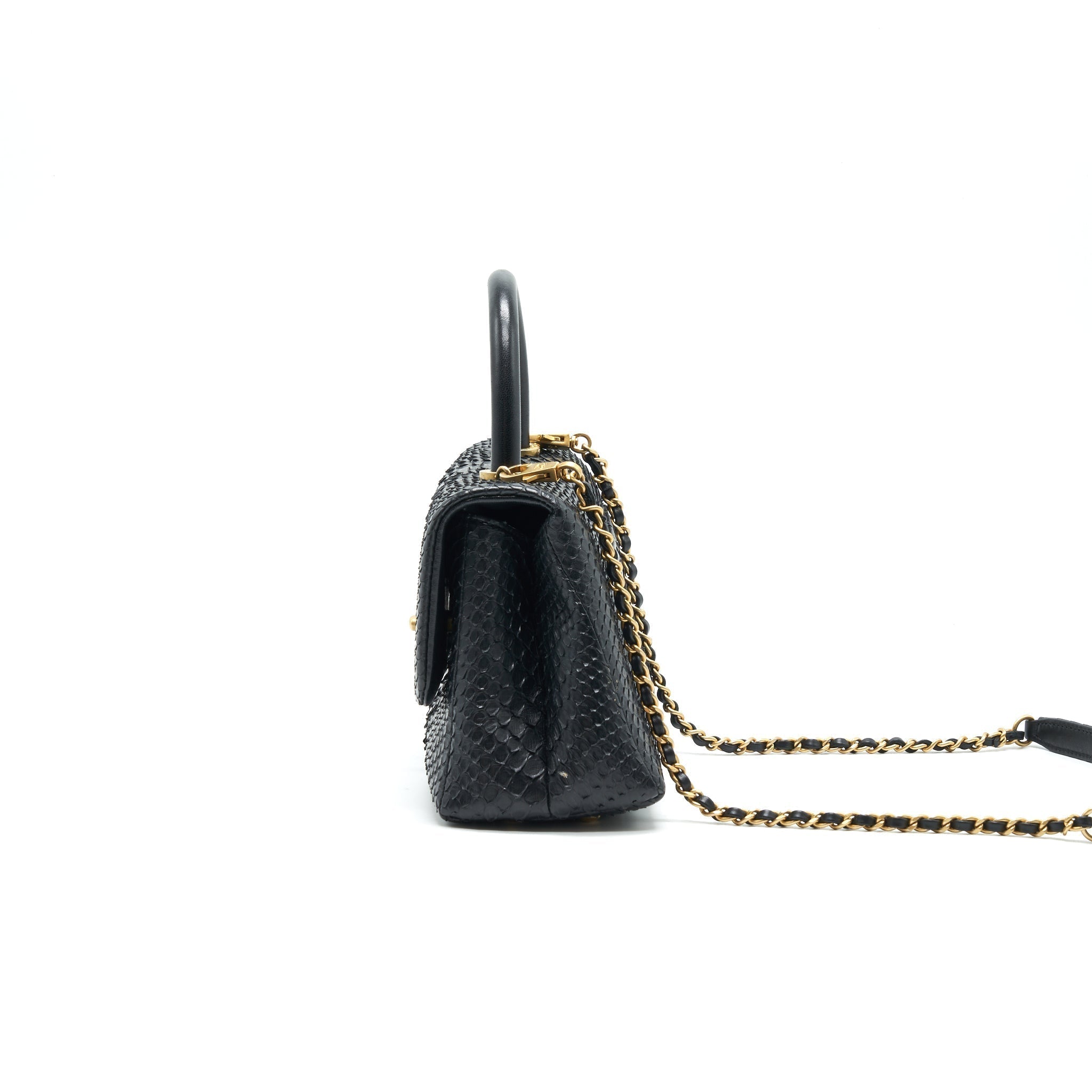 chanel-coco-handle-mini-python-leather-black-ghw