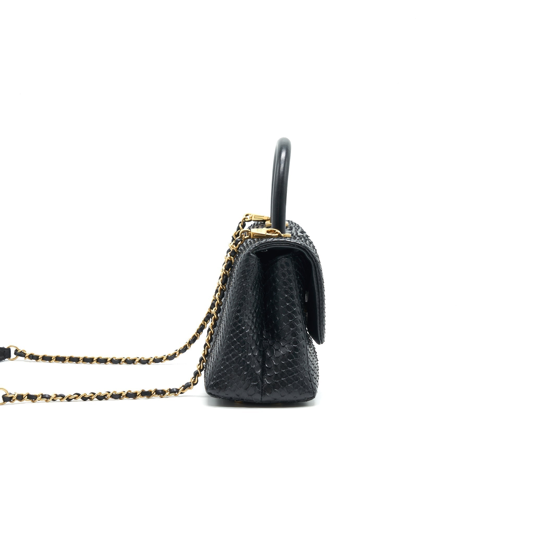 chanel-coco-handle-mini-python-leather-black-ghw