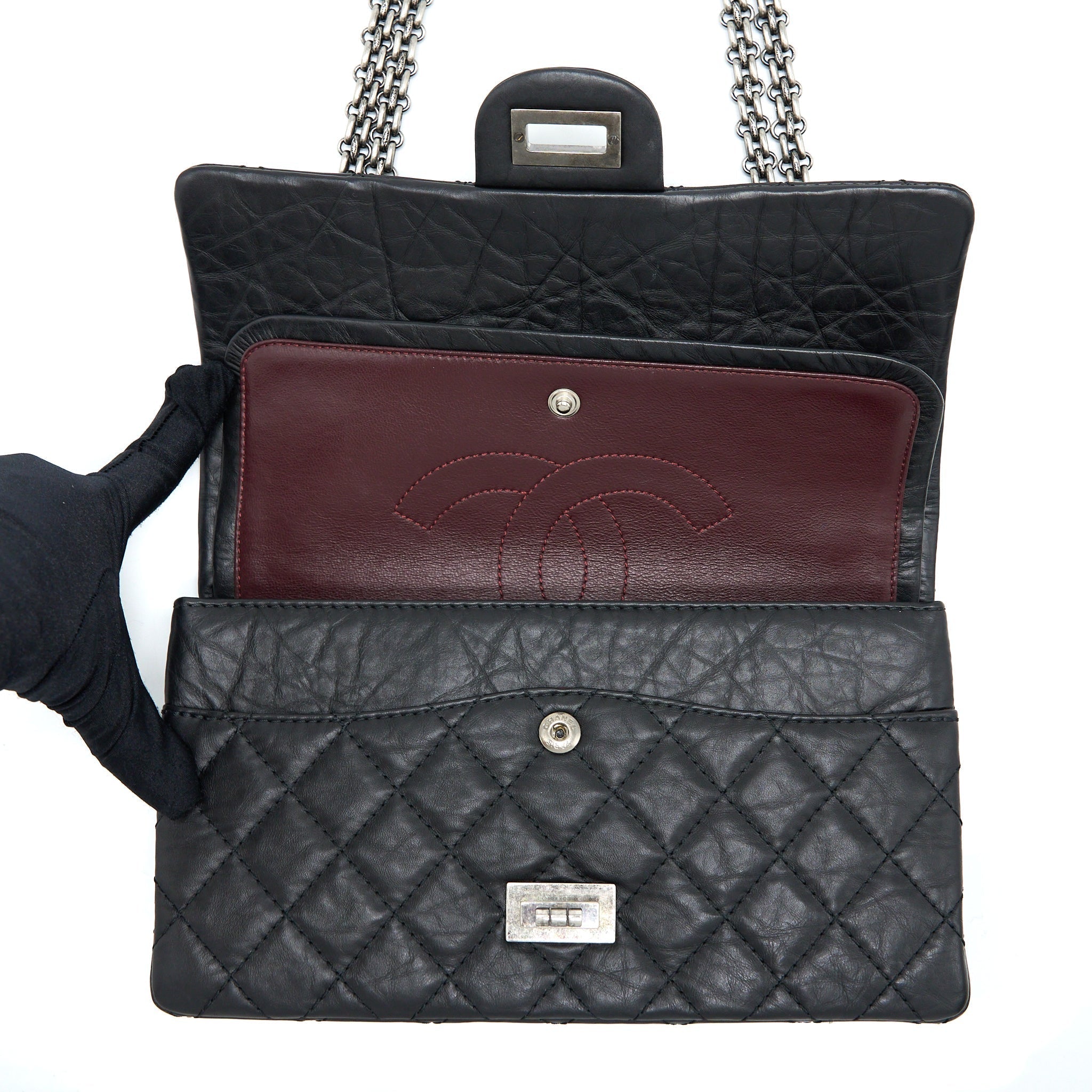 chanel-small-2-55-255-double-flap-bag-calfskin-black-ruthenium-shw