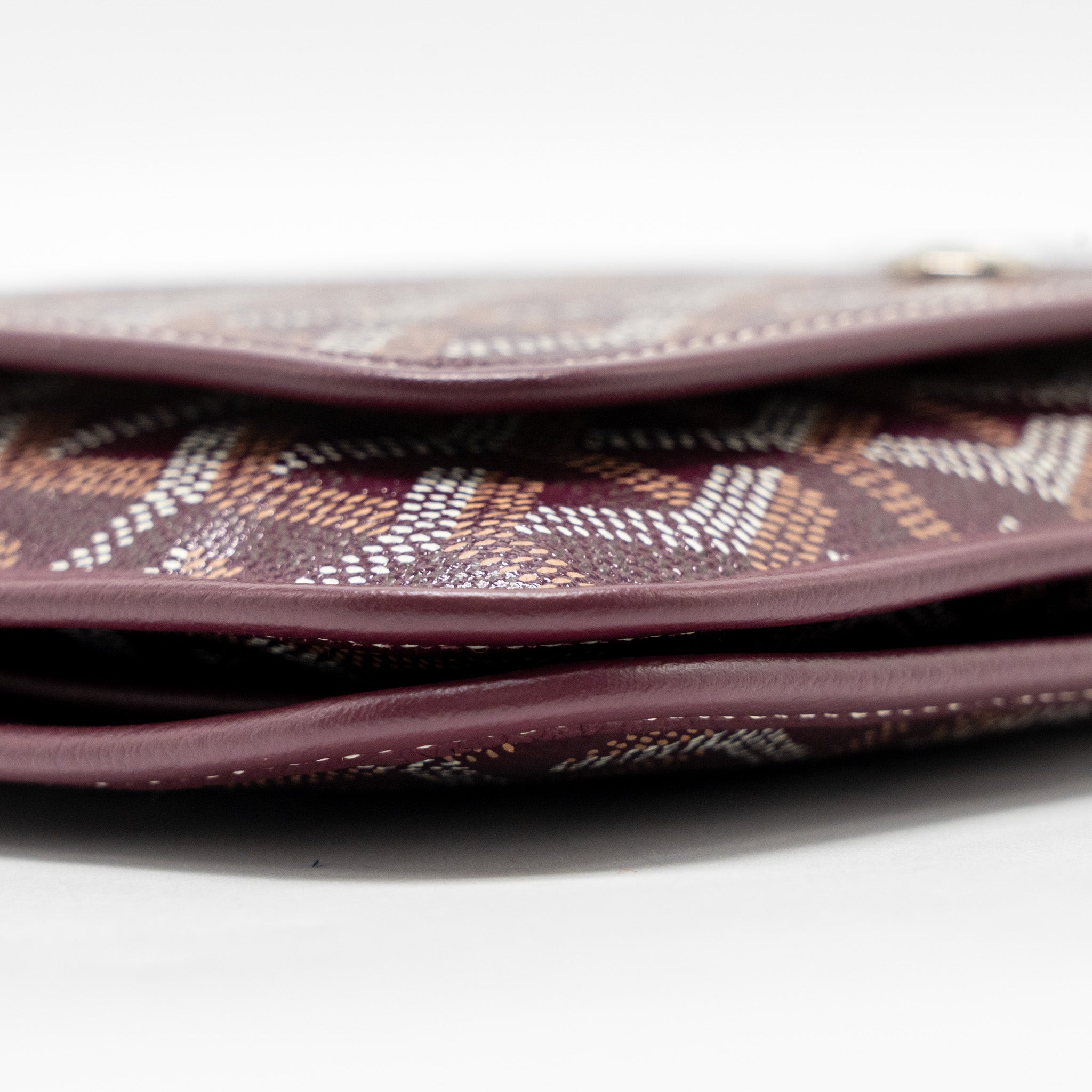 goyard-plumet-wallet-clutch-goyardine-canvas-leather-burgundy-shw-1