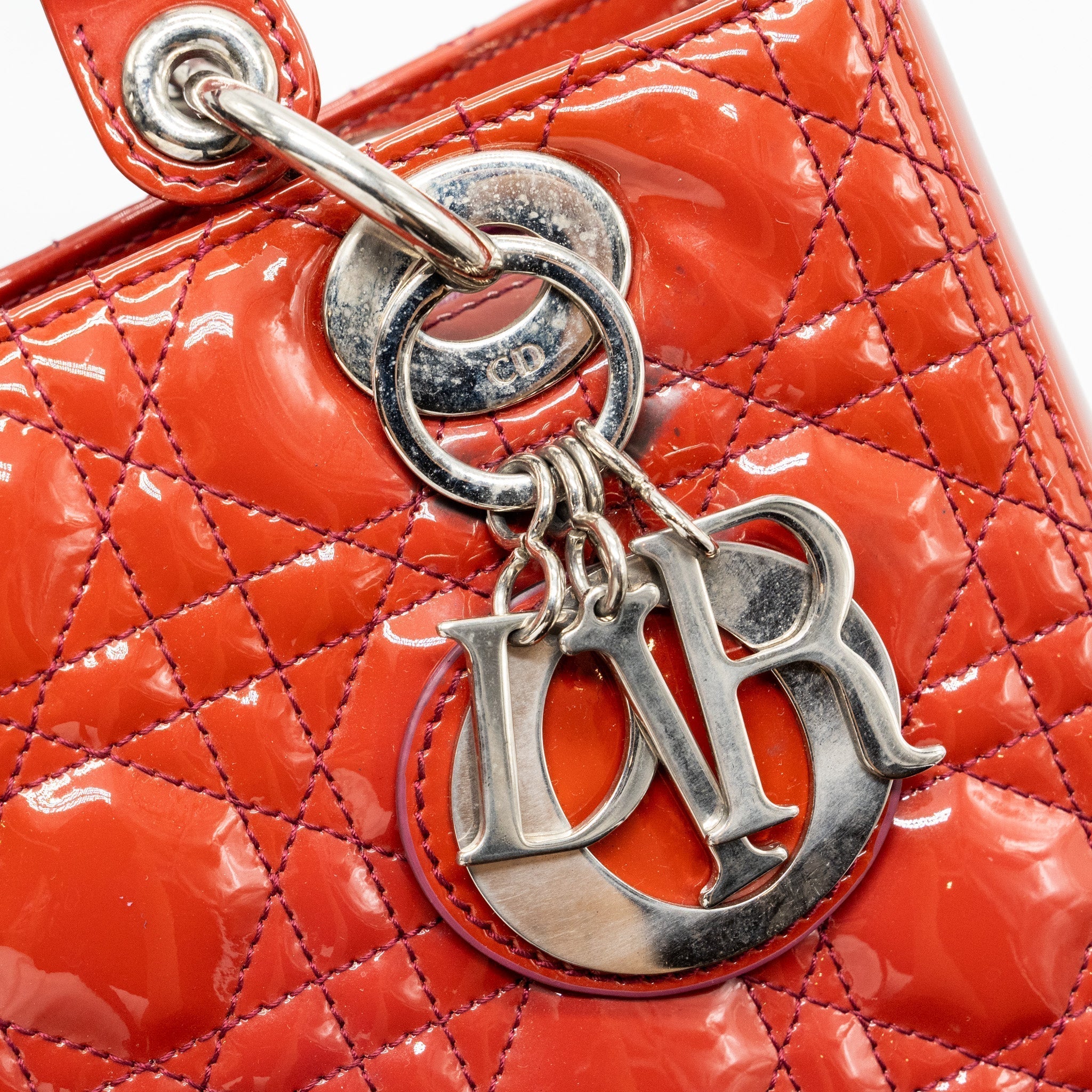 dior-medium-lady-dior-patent-leather-dark-pink-shw