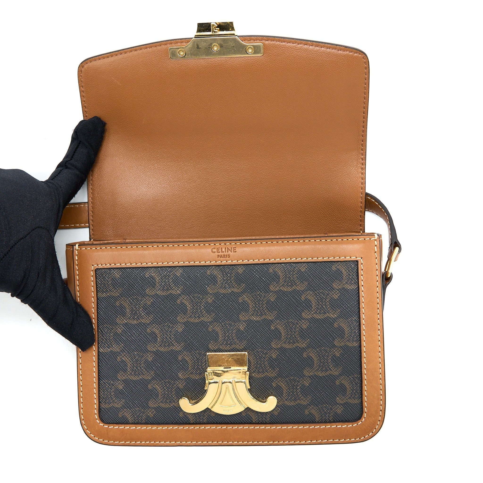celine-teen-triomphe-bag-in-triomphe-canvas-nature-calfskin-ghw