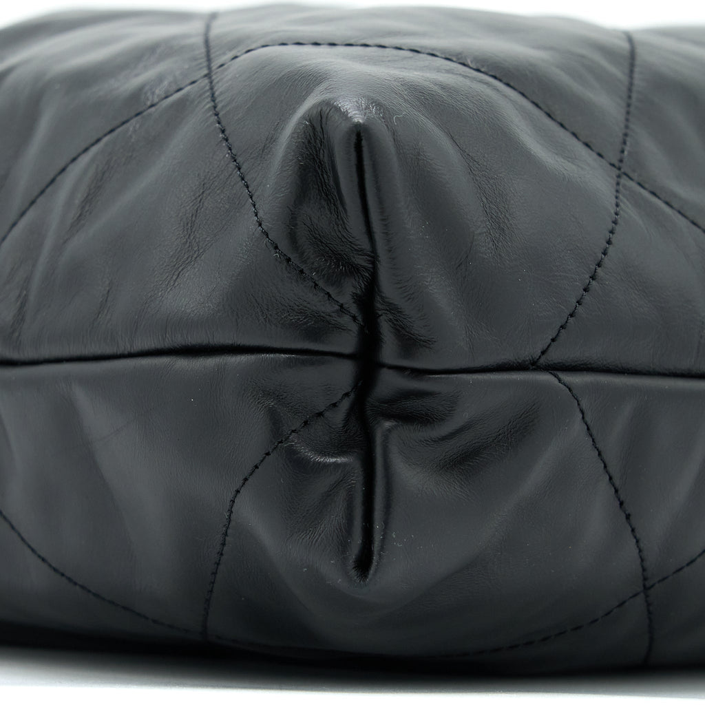 chanel-medium-22-bag-white-letter-shiny-calfskin-black-ghw-microchip