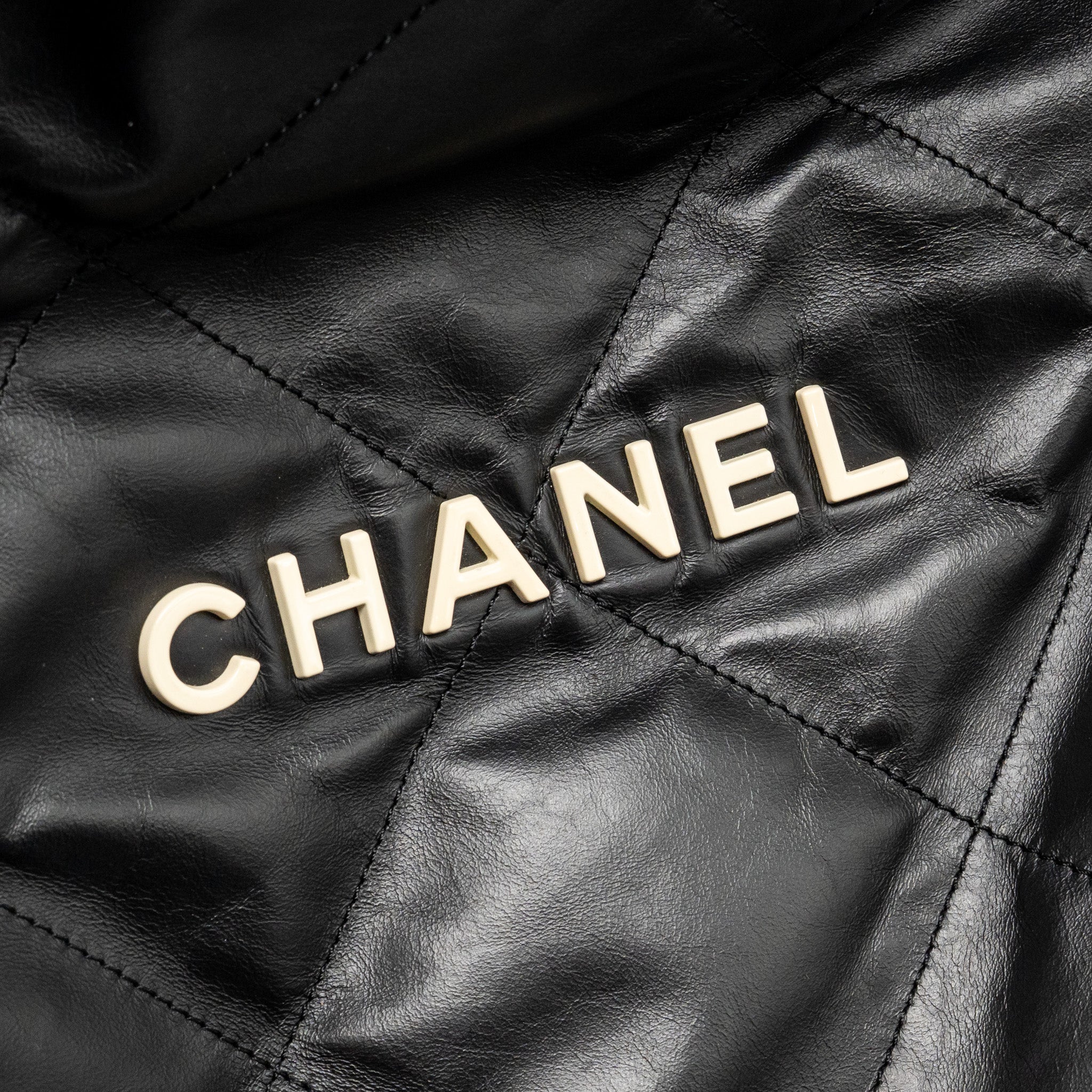 chanel-small-22-bag-with-white-letter-logo-calfskin-black-ghw-microchip