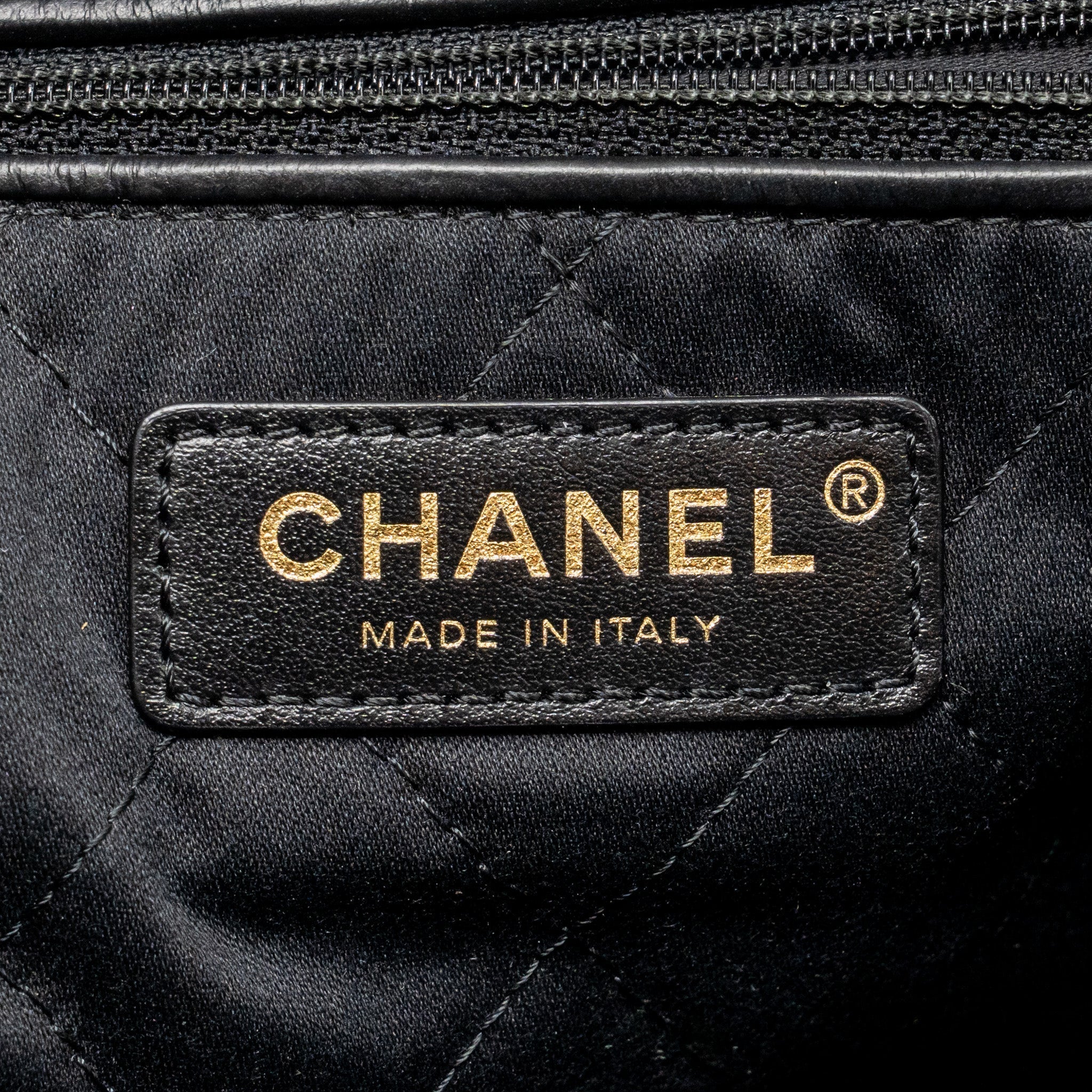chanel-small-22-bag-with-white-letter-logo-calfskin-black-ghw-microchip