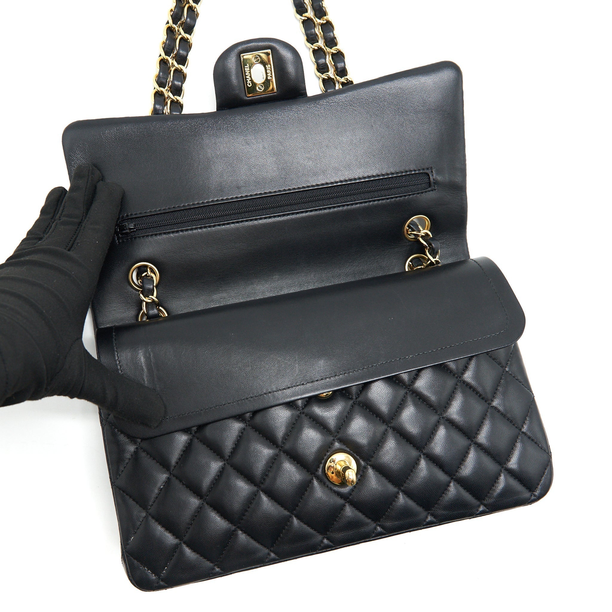 chanel-medium-classic-double-flap-lambskin-black-ghw