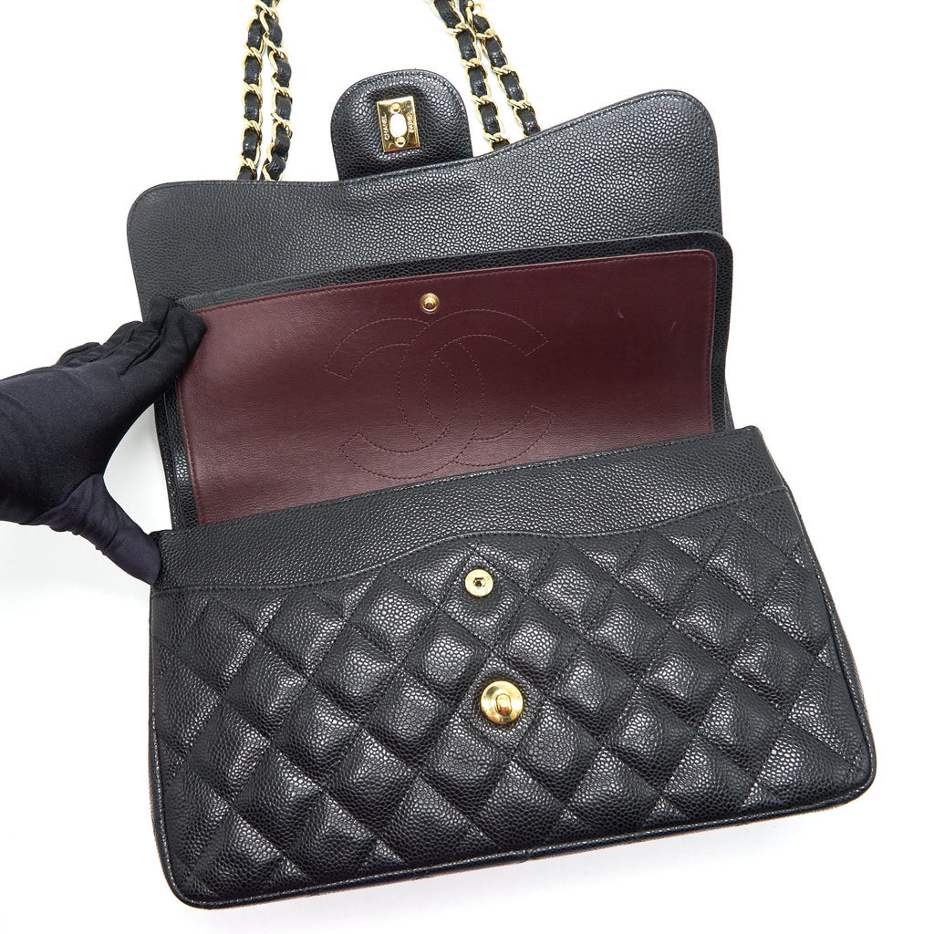 chanel-classic-juombo-double-flap-bag-black-cavier-ghw