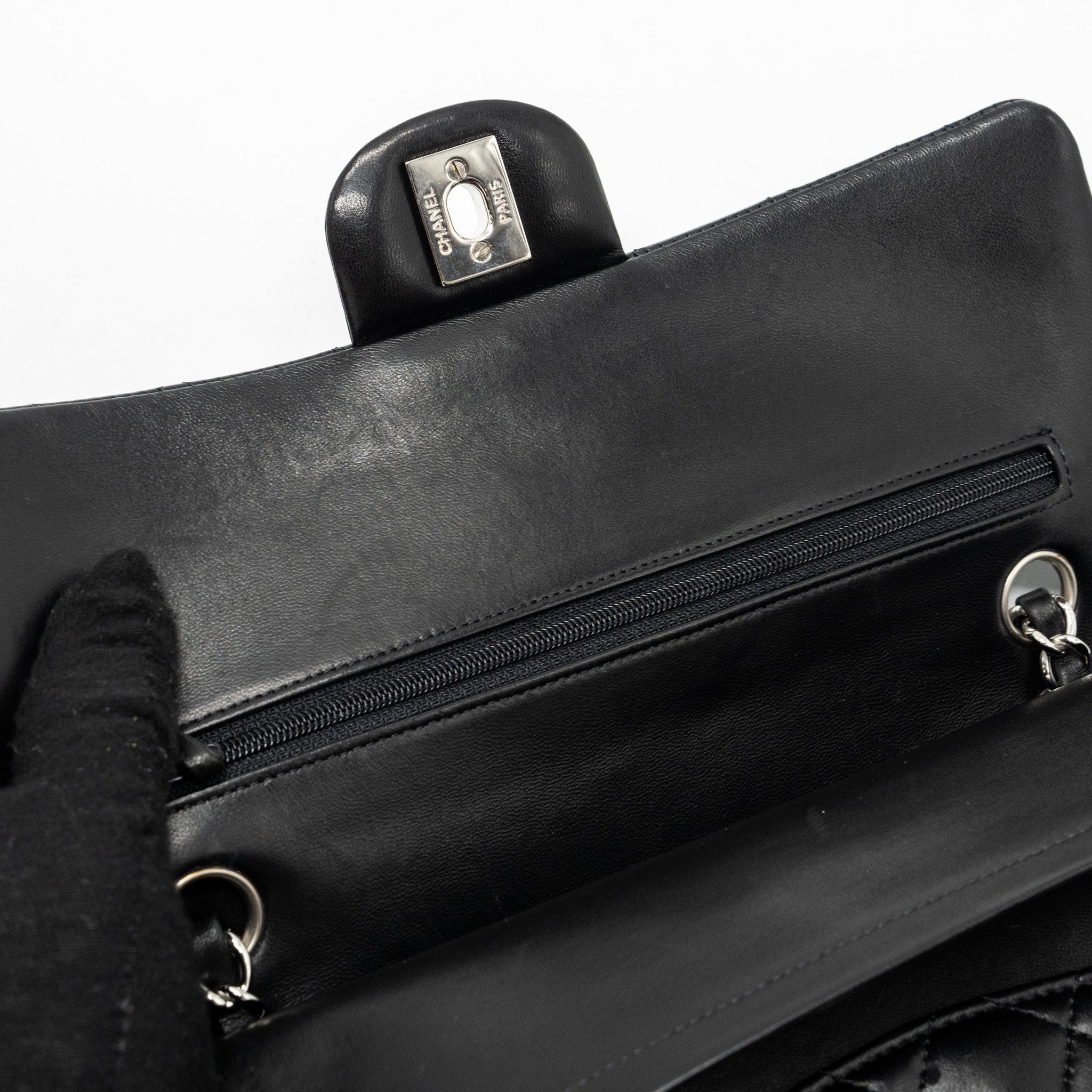 chanel-medium-classic-double-flap-bag-lambskin-black-shw-copy