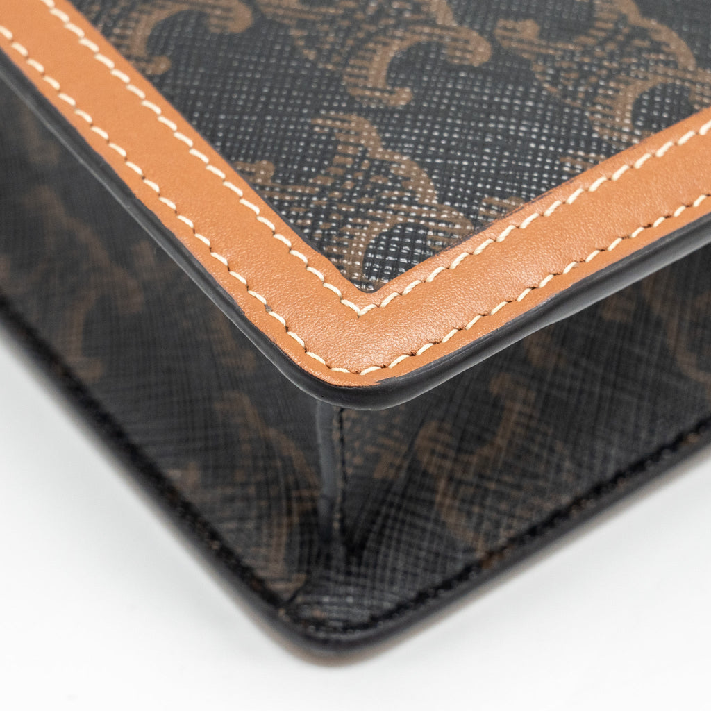 celine-wallet-on-chain-margo-triomphe-canvas-calfskin-tan-ghw