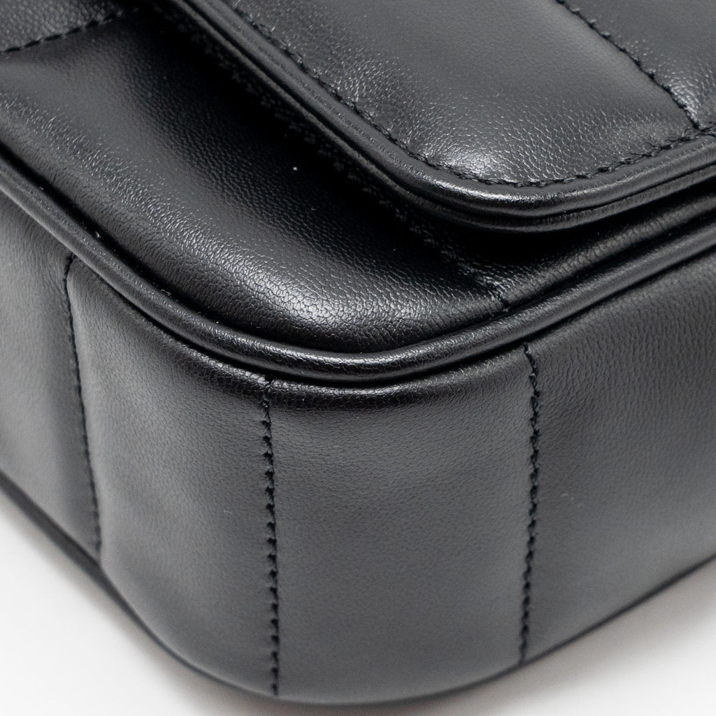 celine-matelasse-mini-chain-shoulder-bag-calfskin-black-ghw