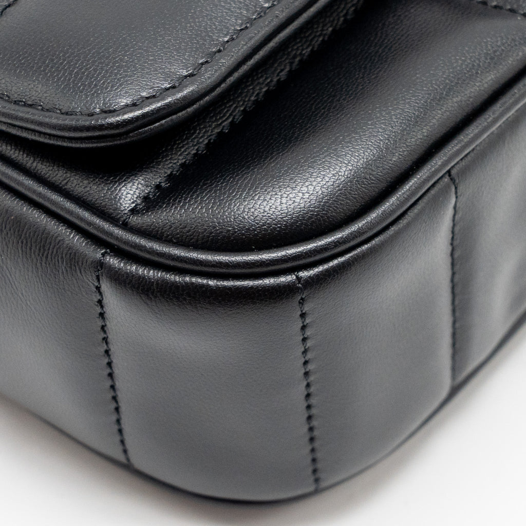 celine-matelasse-mini-chain-shoulder-bag-calfskin-black-ghw