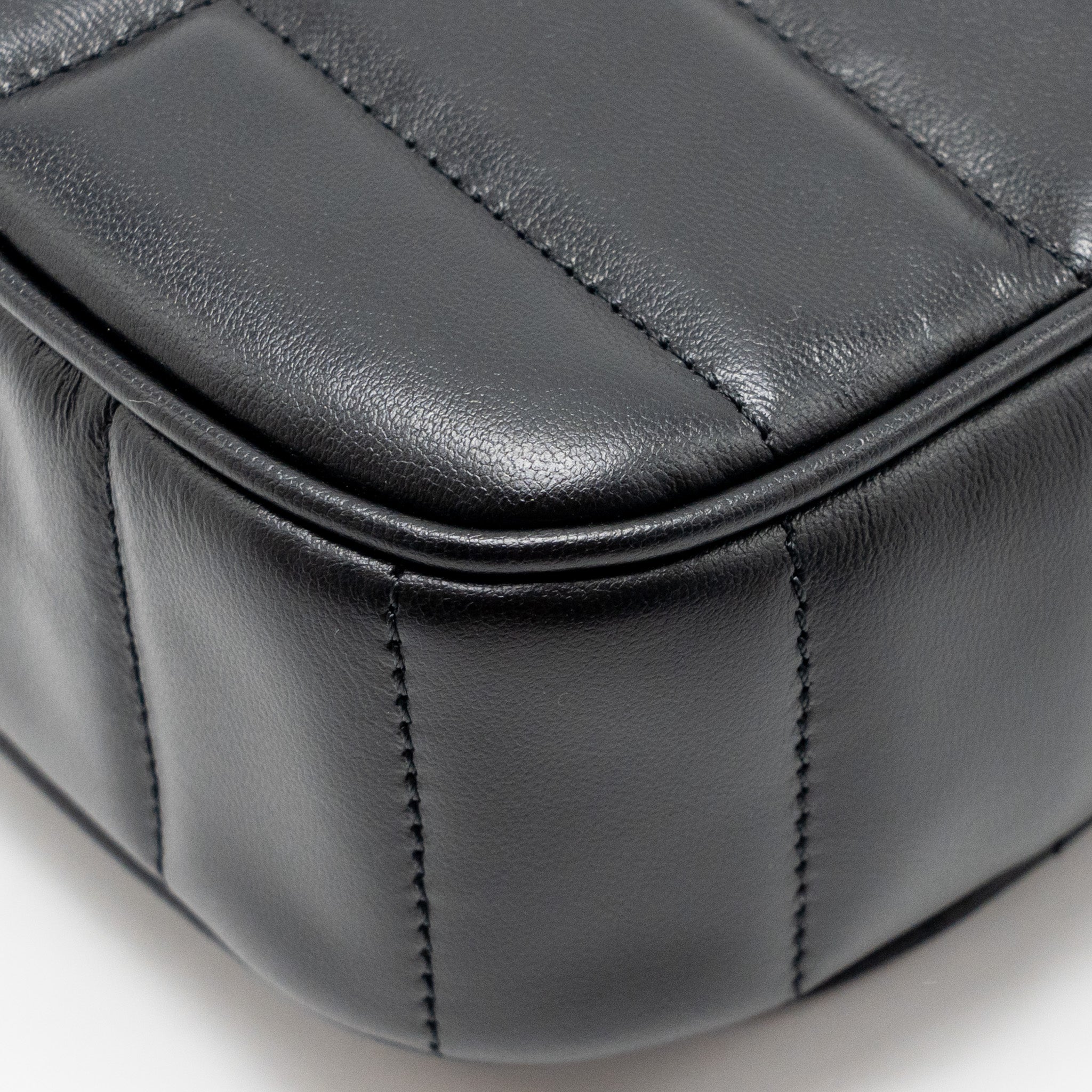 celine-matelasse-mini-chain-shoulder-bag-calfskin-black-ghw