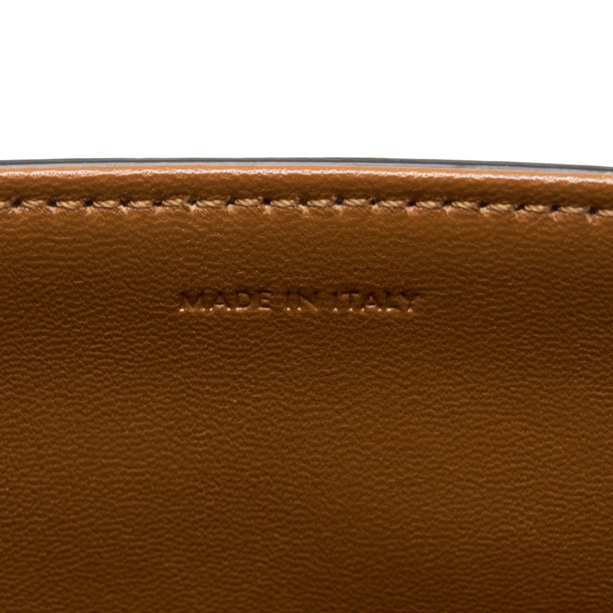 celine-triomphe-bag-textile-calfskin-white-tan-ghw