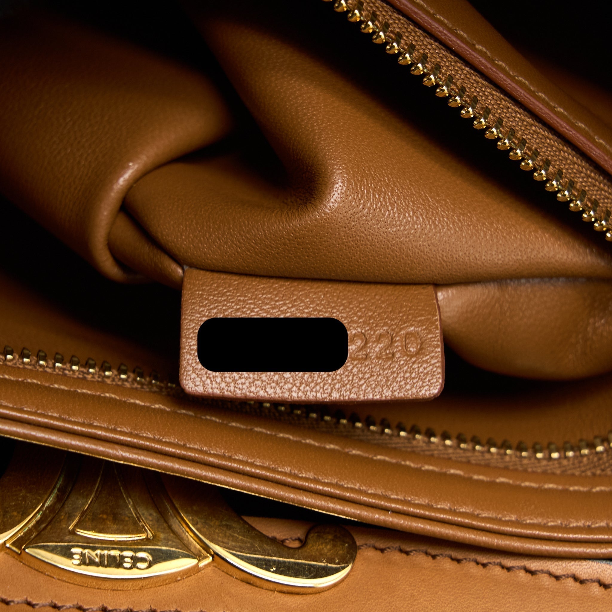 celine-triomphe-bag-textile-calfskin-white-tan-ghw