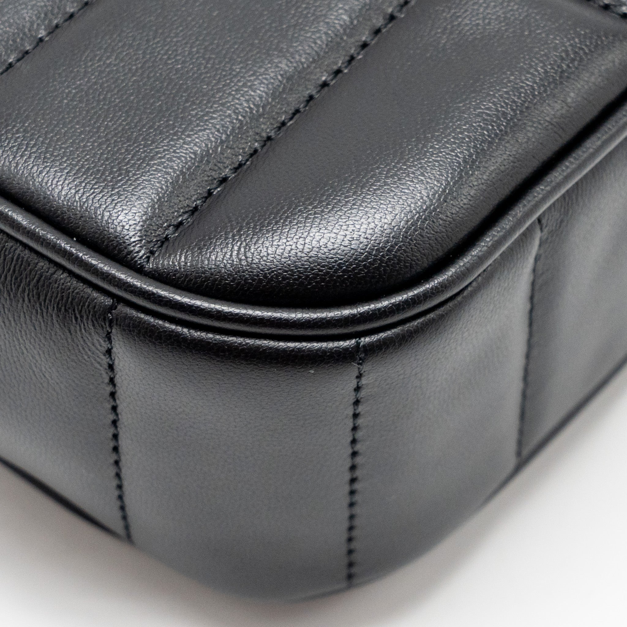 celine-matelasse-mini-chain-shoulder-bag-calfskin-black-ghw