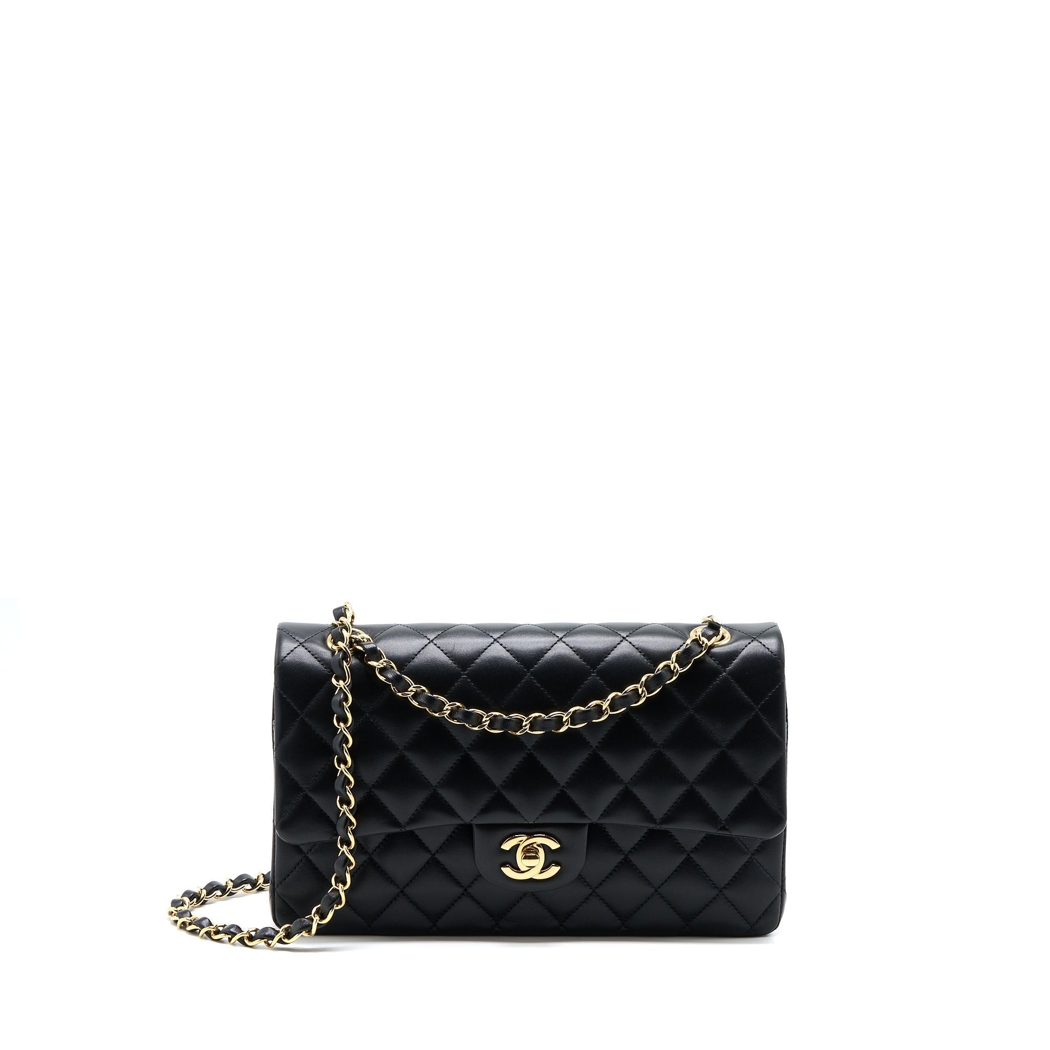 chanel-medium-classic-double-flap-bag-lambskin-black-lghw-microchip