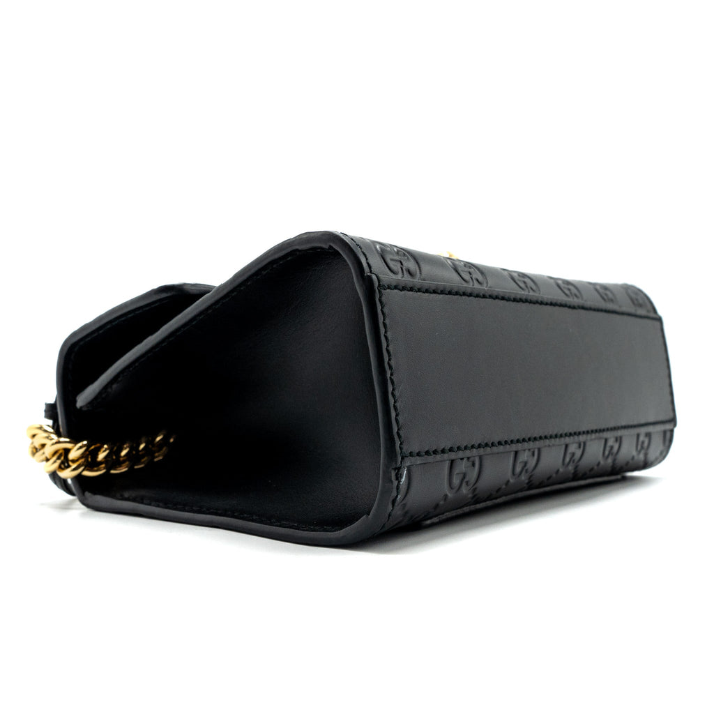 gucci-small-padlock-chain-bag-calfskin-black-ghw