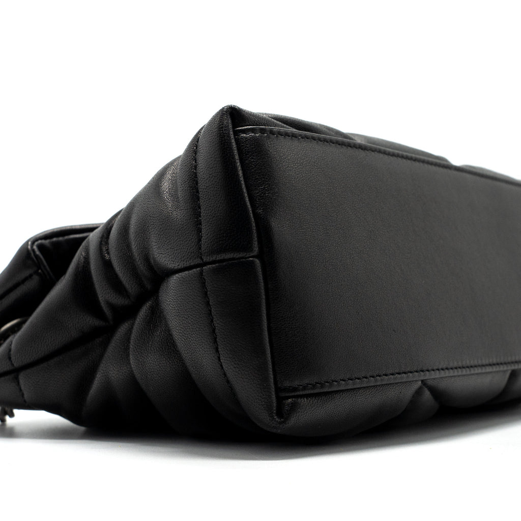 saint-laurent-small-puffer-lambskin-black-shw