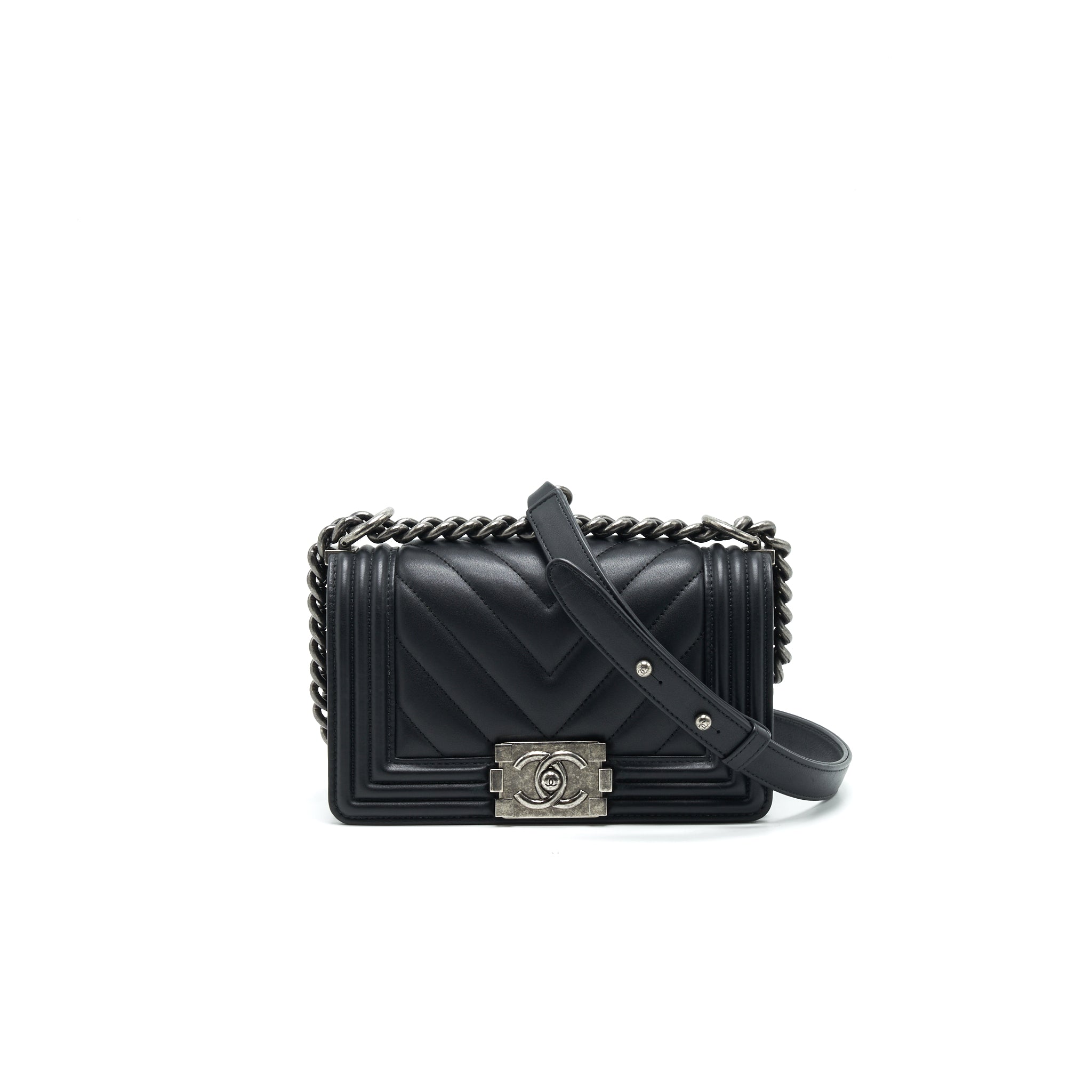 chanel-small-chevron-leboy-bag-calfskin-black-with-shw