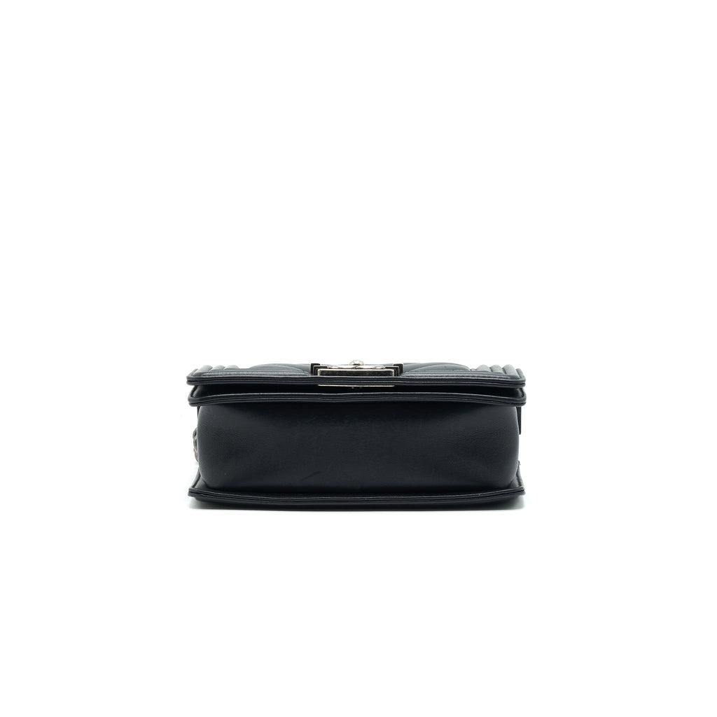chanel-small-chevron-leboy-bag-calfskin-black-with-shw