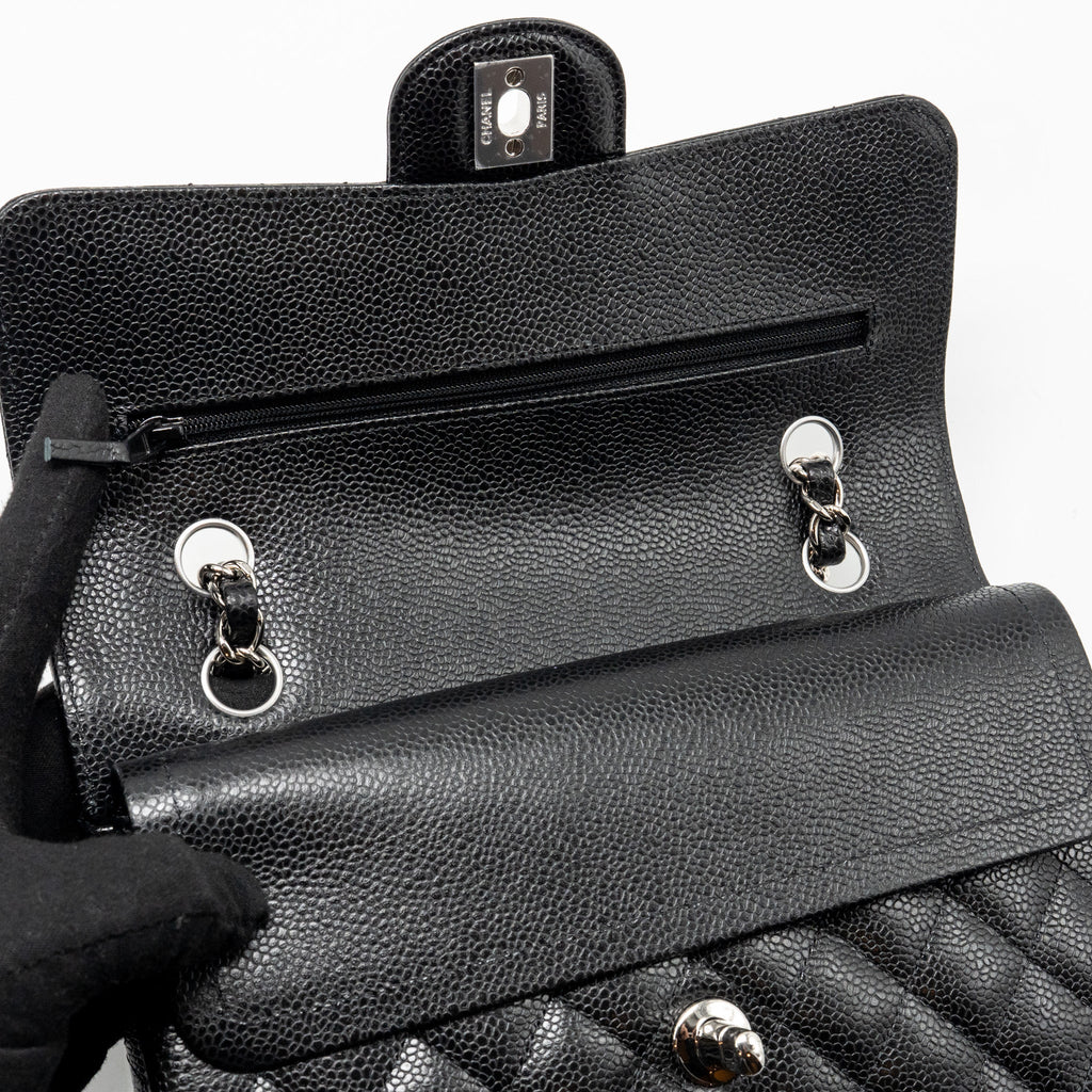 chanel-small-classic-double-flap-bag-caviar-black-shw-2
