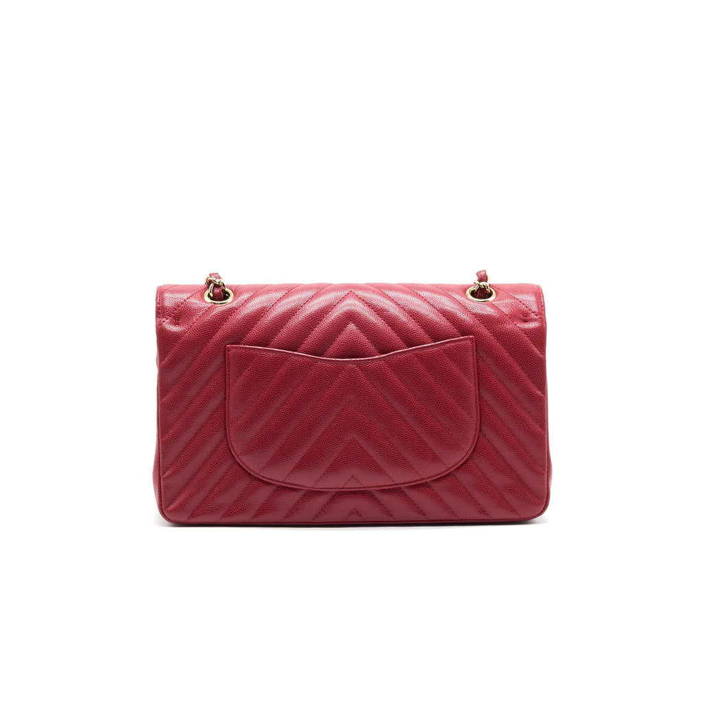 chanel-medium-classic-double-flap-caviar-raspberry-red-with-lghw-1