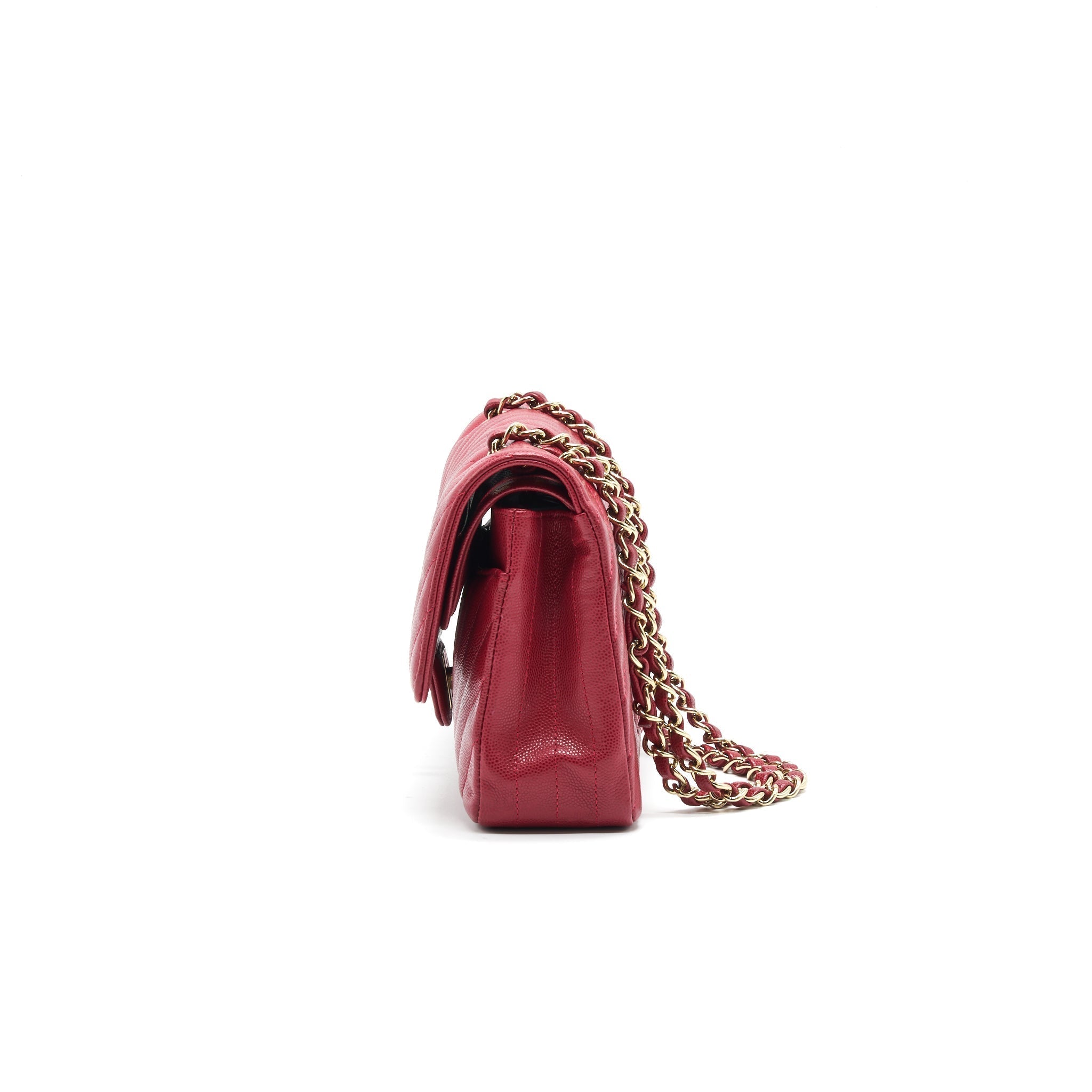 chanel-medium-classic-double-flap-caviar-raspberry-red-with-lghw-1