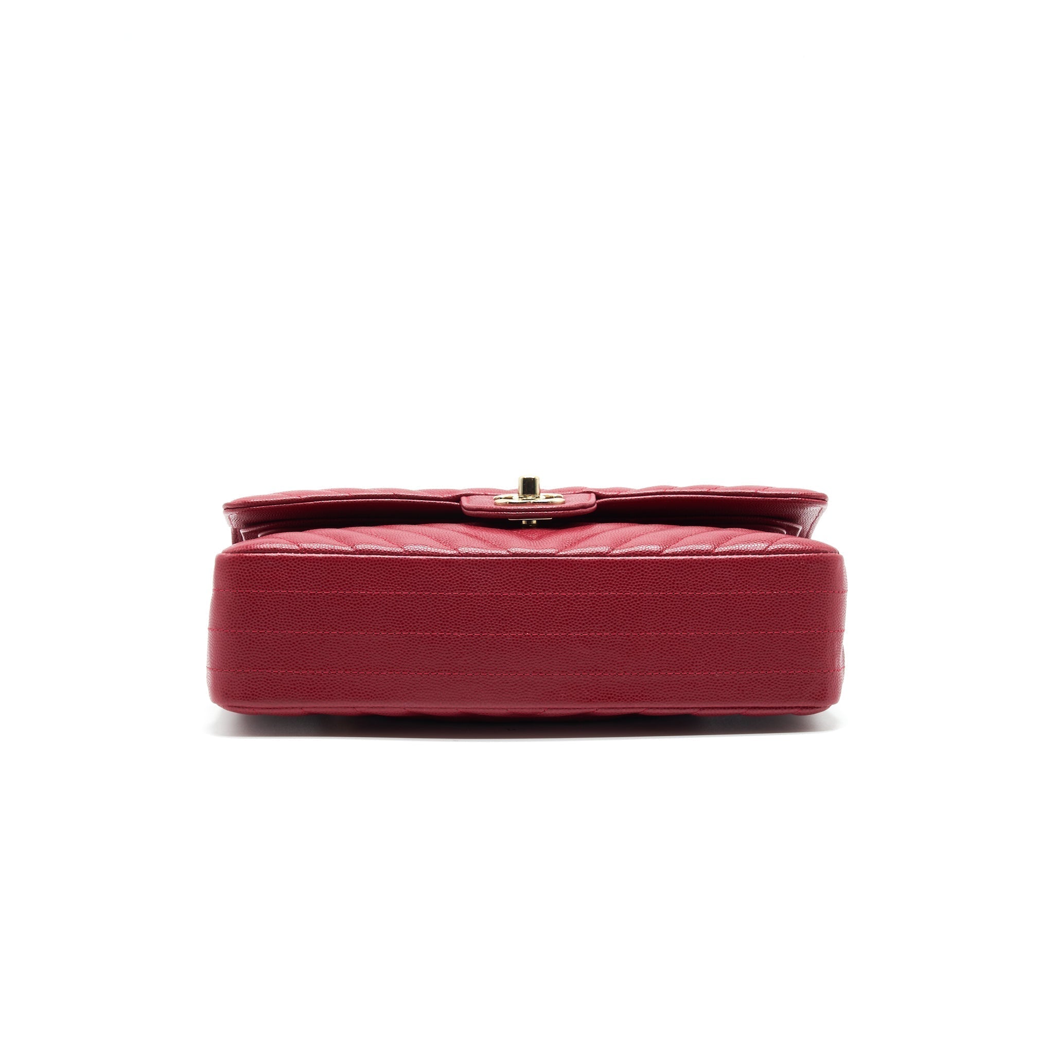 chanel-medium-classic-double-flap-caviar-raspberry-red-with-lghw-1