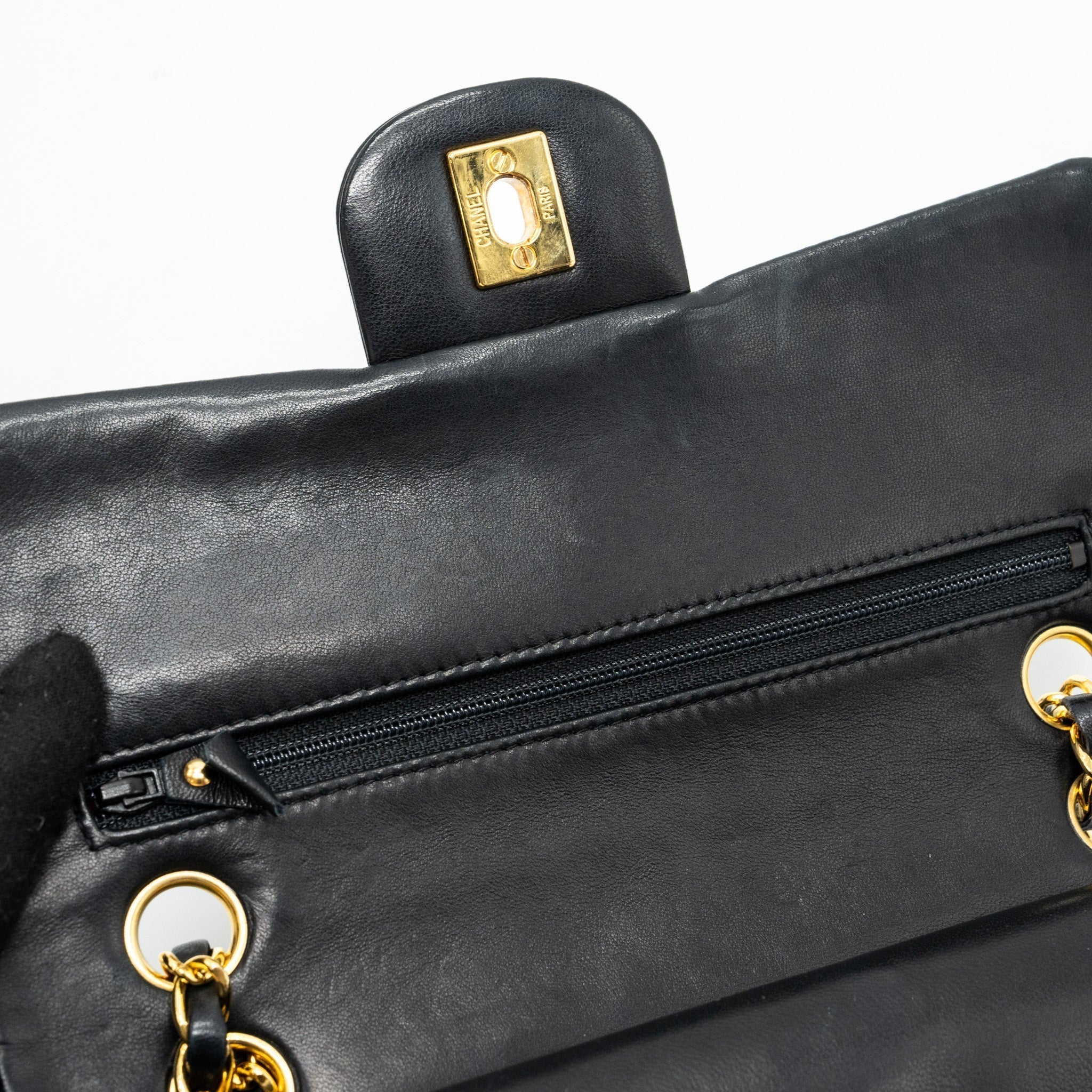 chanel-vintage-small-classic-double-flap-bag-lambskin-black-ghw