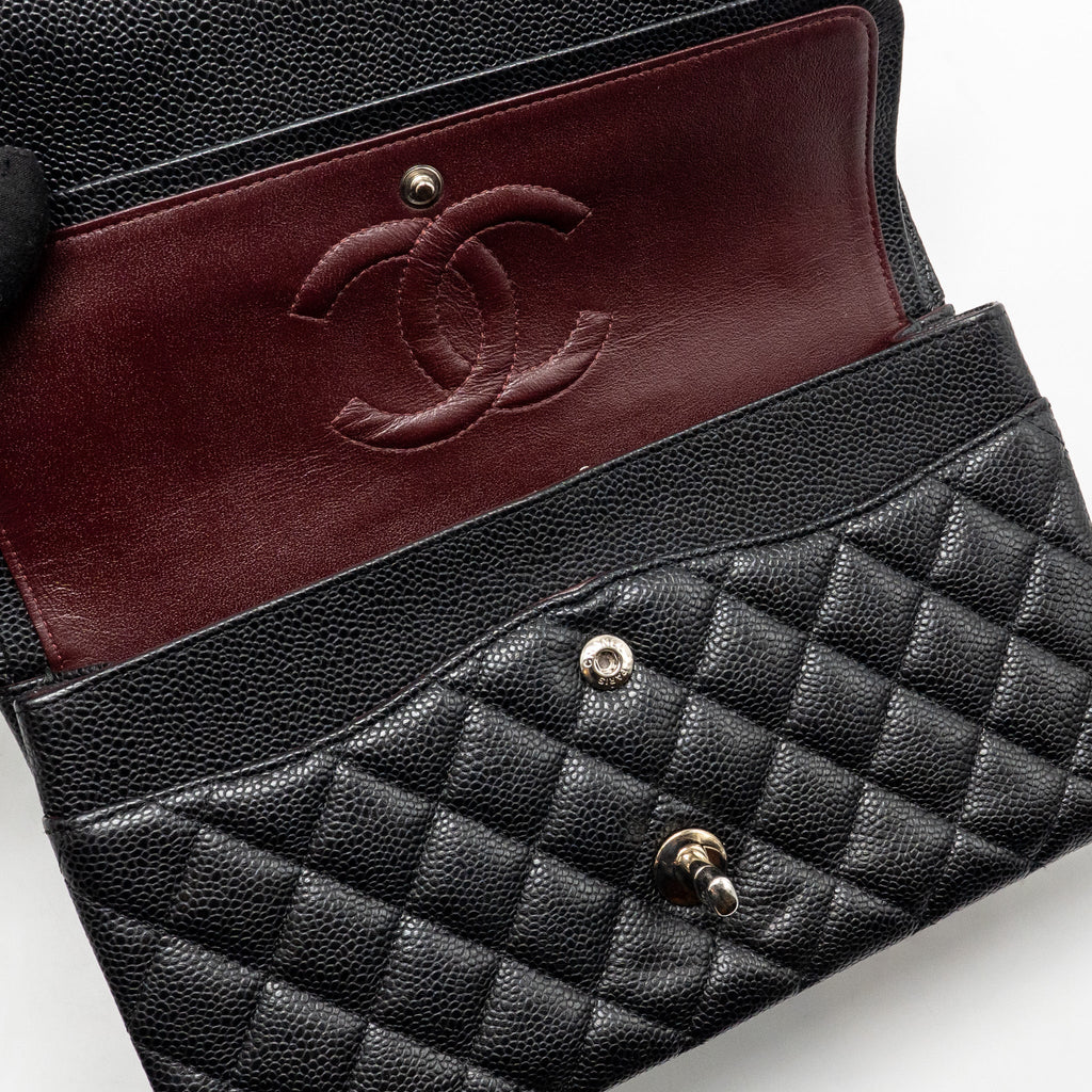 chanel-medium-classic-double-flap-bag-caviar-black-shw-14