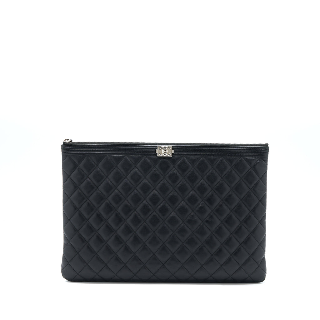 chanel-boy-clutch-lambskin-black-shw