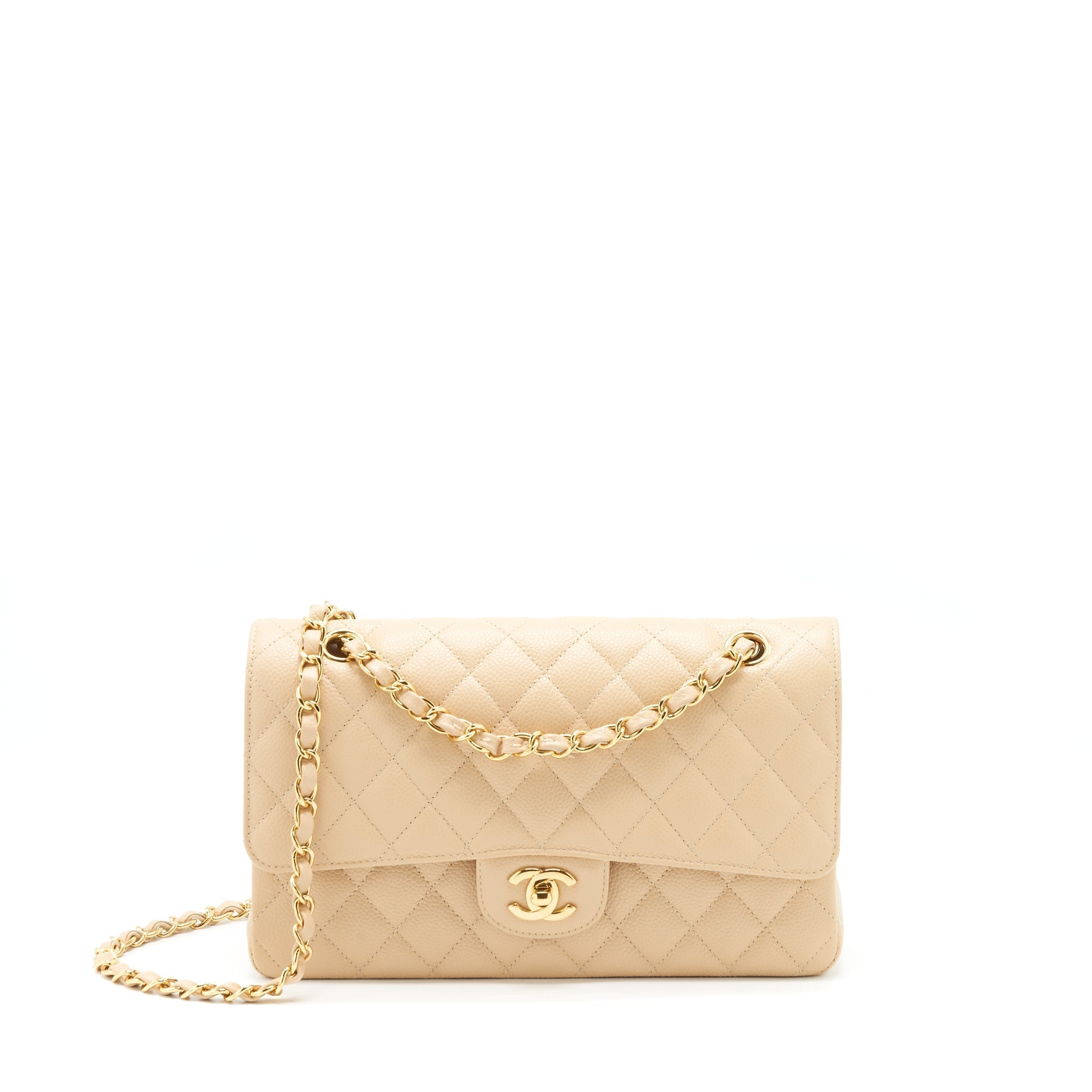 chanel-medium-classic-double-flap-bag-caviar-beige-lghw