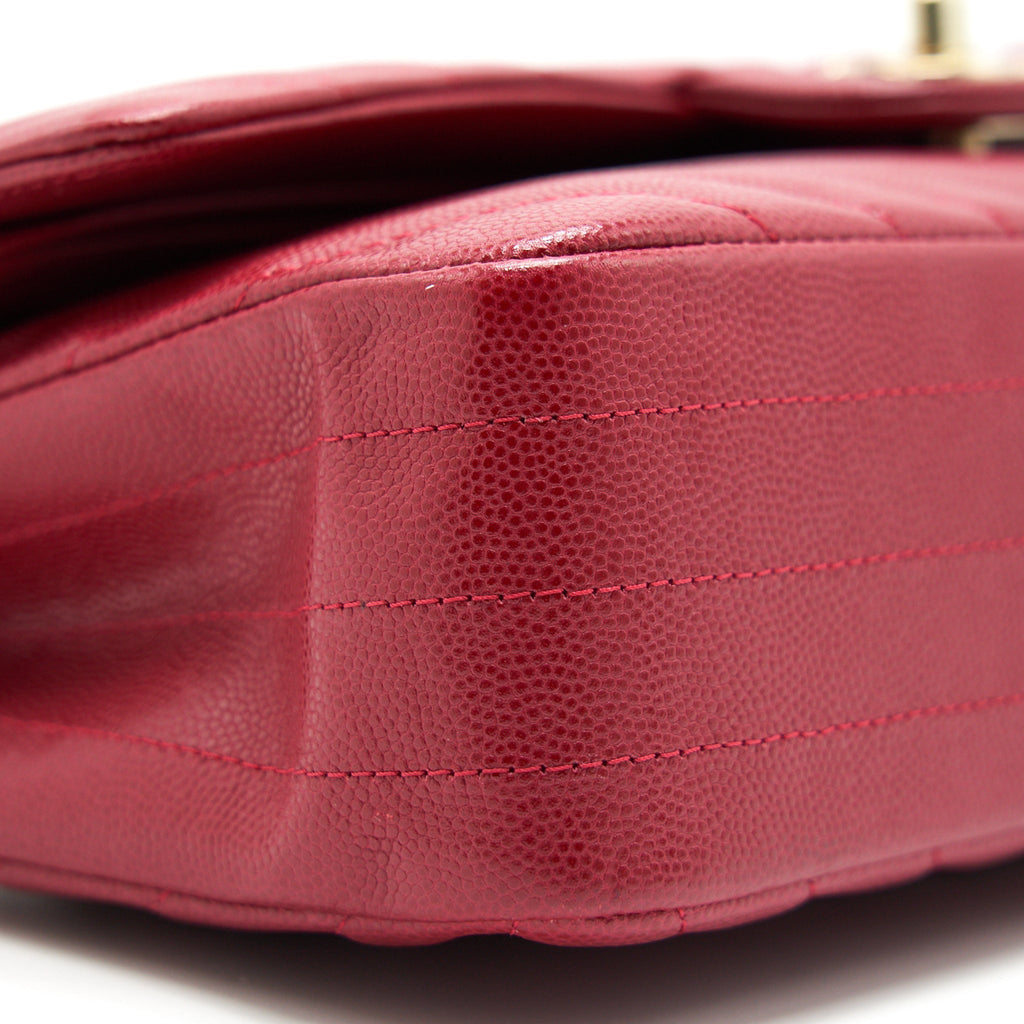 chanel-medium-classic-double-flap-caviar-raspberry-red-with-lghw-1