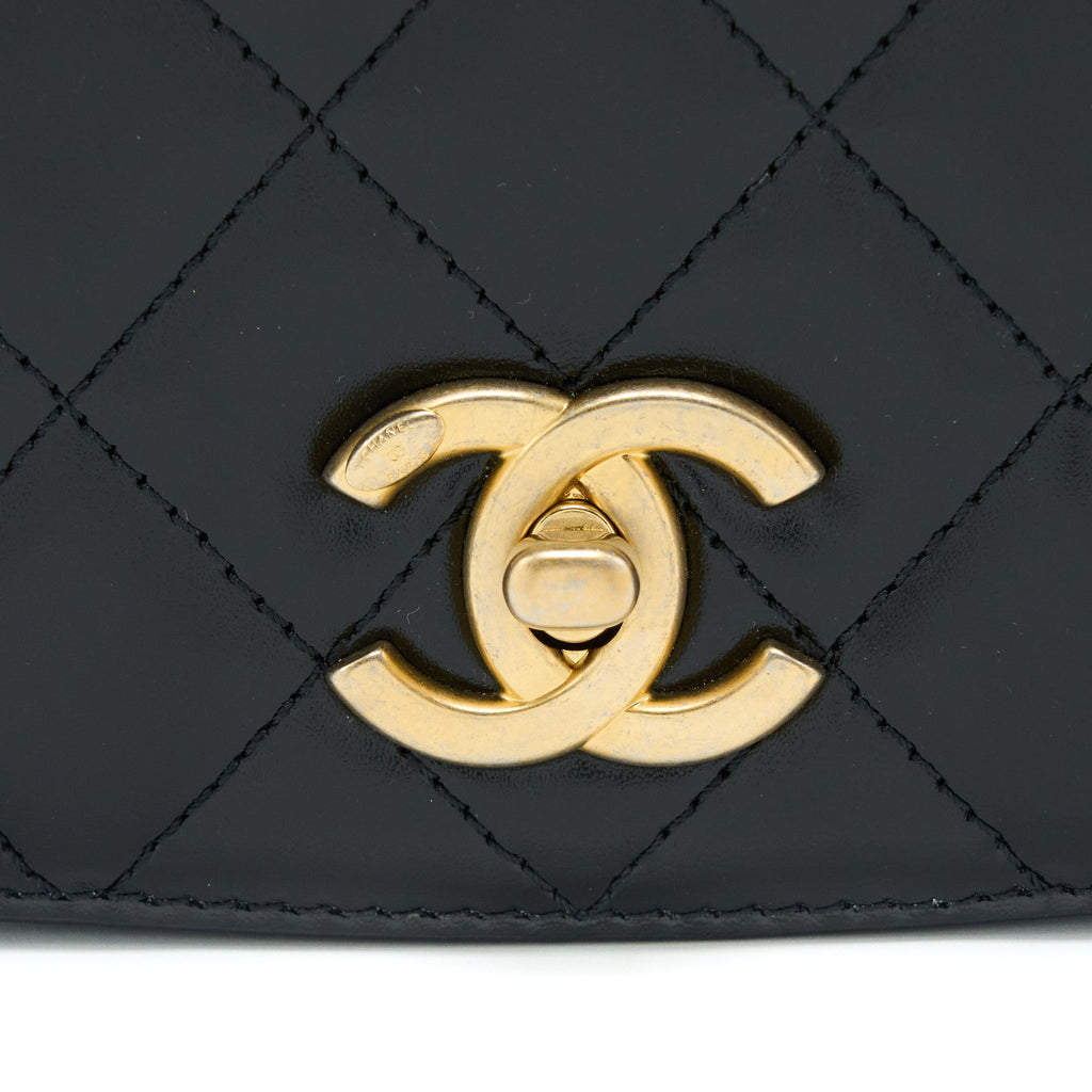 chanel-crossbody-mini-flap-bag-cc-logo-strap-calfskin-black-brushed-ghw-microchip