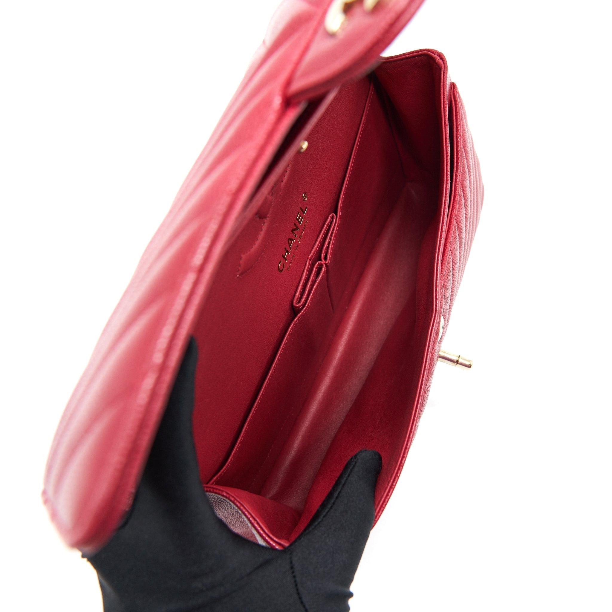 chanel-medium-classic-double-flap-caviar-raspberry-red-with-lghw-1