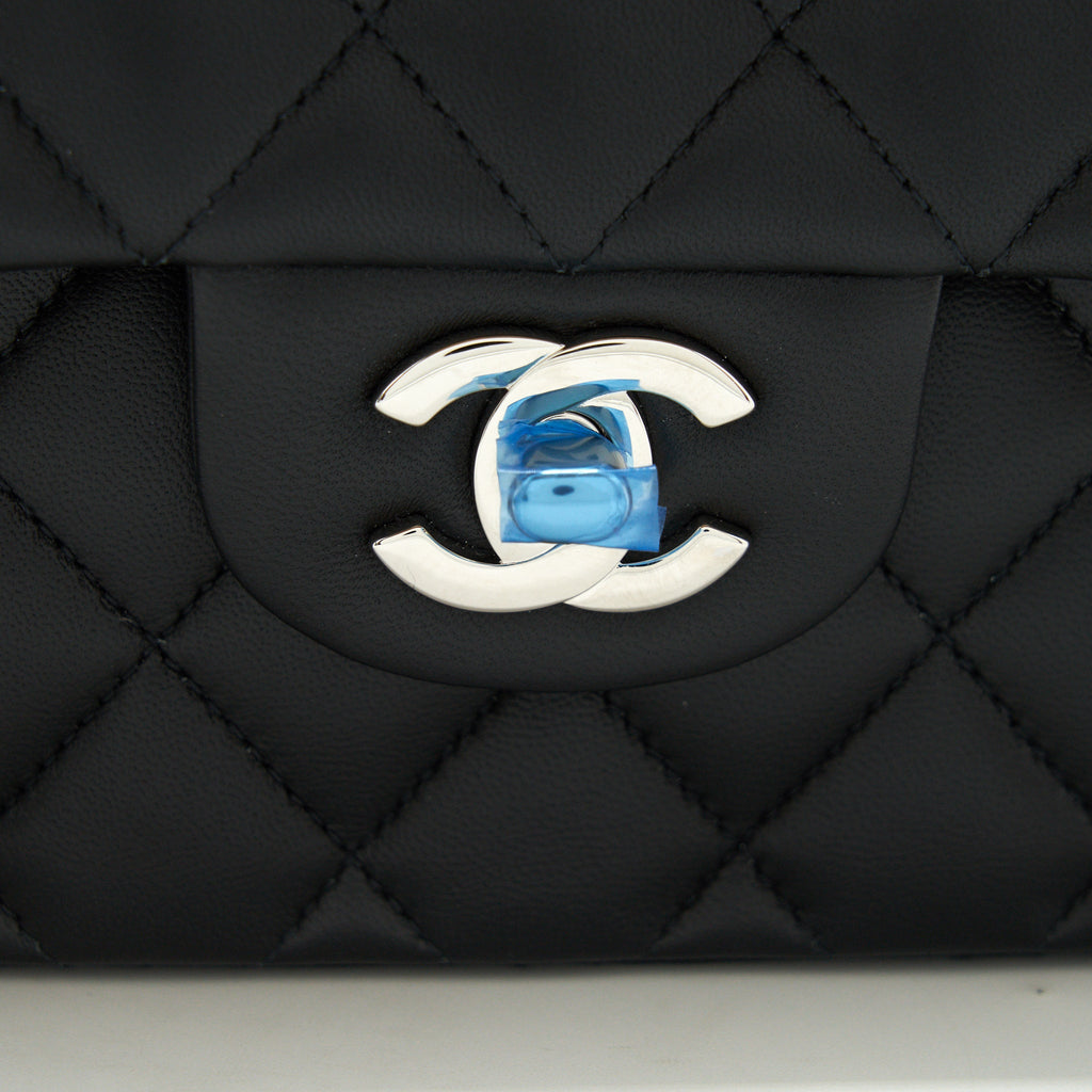 chanel-small-classic-double-flap-bag-lambskin-black-shw-microchip