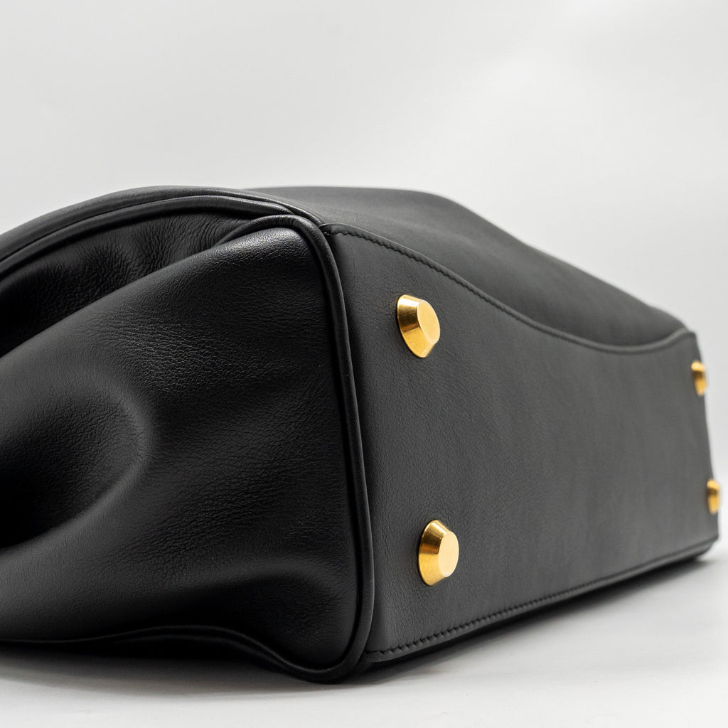 balenciaga-medium-rodeo-handbag-smooth-calfskin-black-ghw-copy