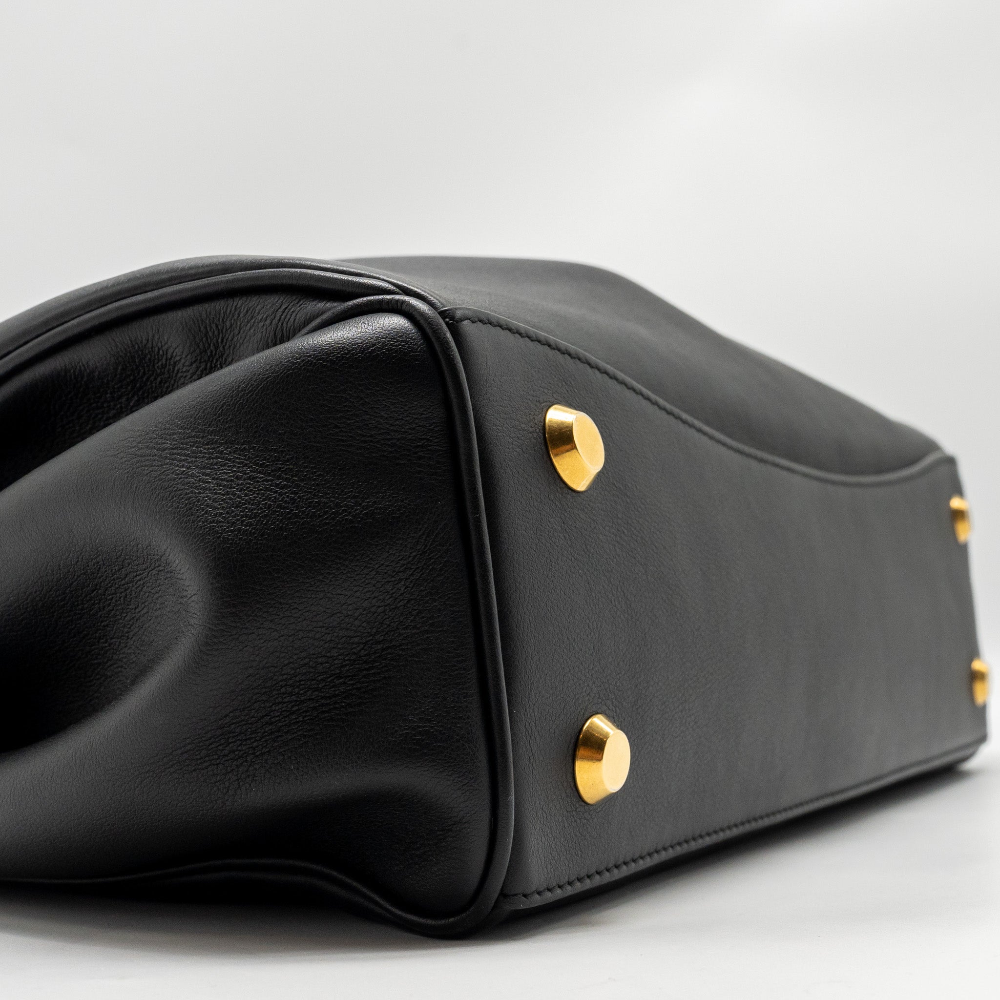 balenciaga-medium-rodeo-handbag-smooth-calfskin-black-ghw-copy