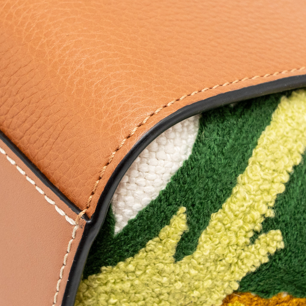 loewe-x-william-de-morgan-mini-hammock-floral-embroidered-shoulder-bag-calfskin-tan-multicolour-ghw