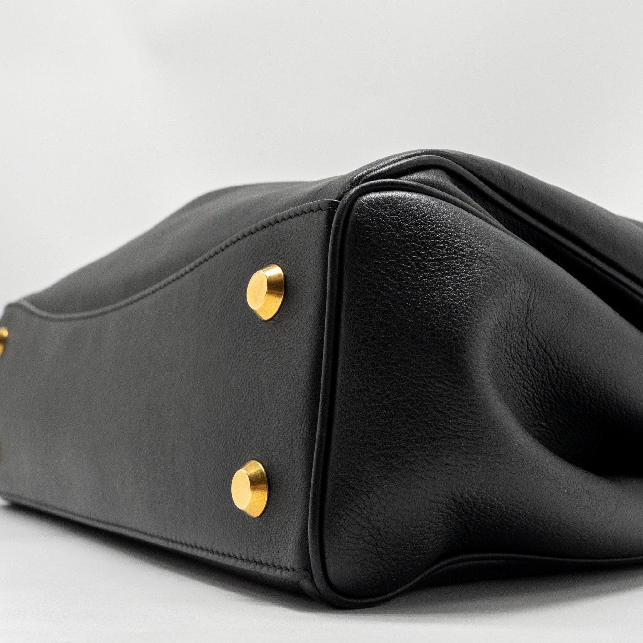 balenciaga-medium-rodeo-handbag-smooth-calfskin-black-ghw-copy