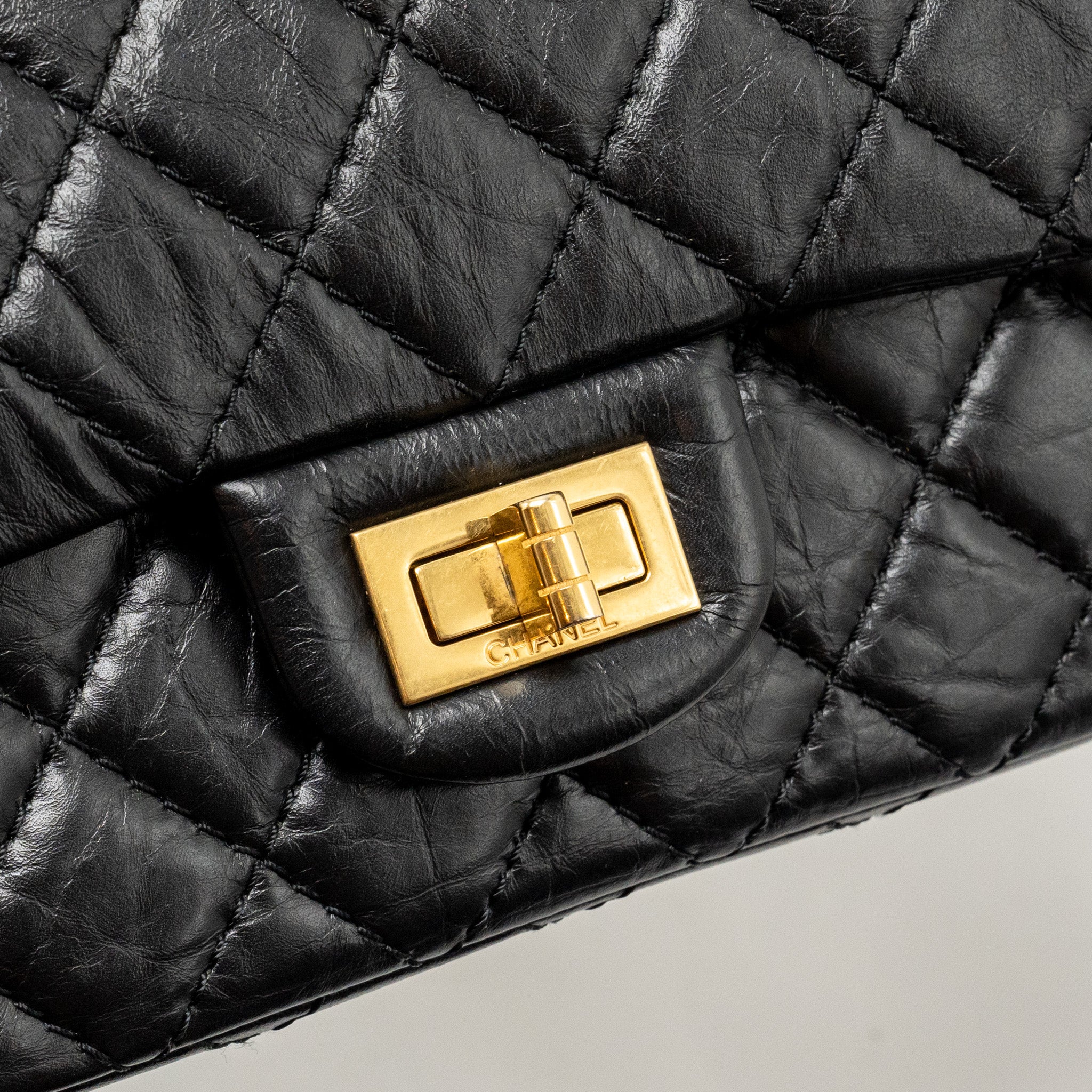 chanel-small-2-55-reissue-double-flap-bag-age-calfskin-black-ghw