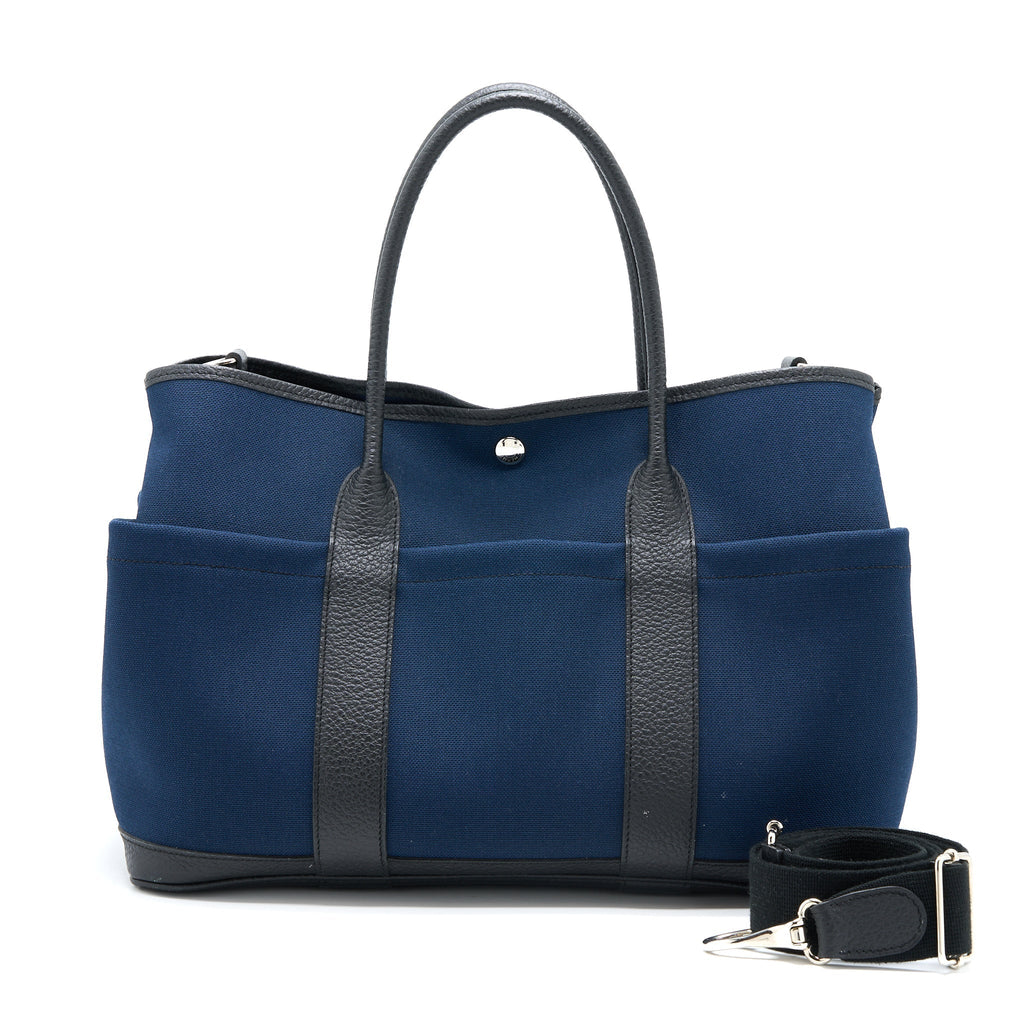 hermes-garden-party-36-pockets-bleu-marine-black-shw-stamp-x