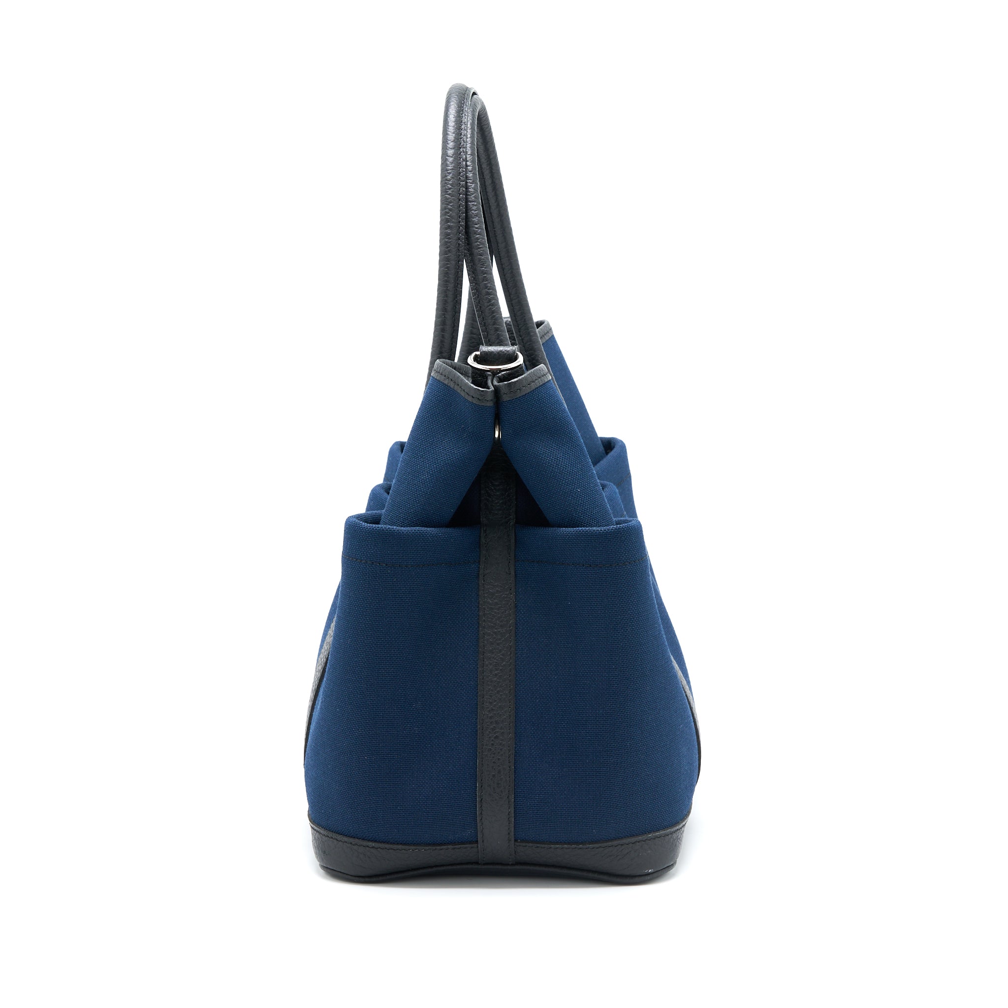 hermes-garden-party-36-pockets-bleu-marine-black-shw-stamp-x