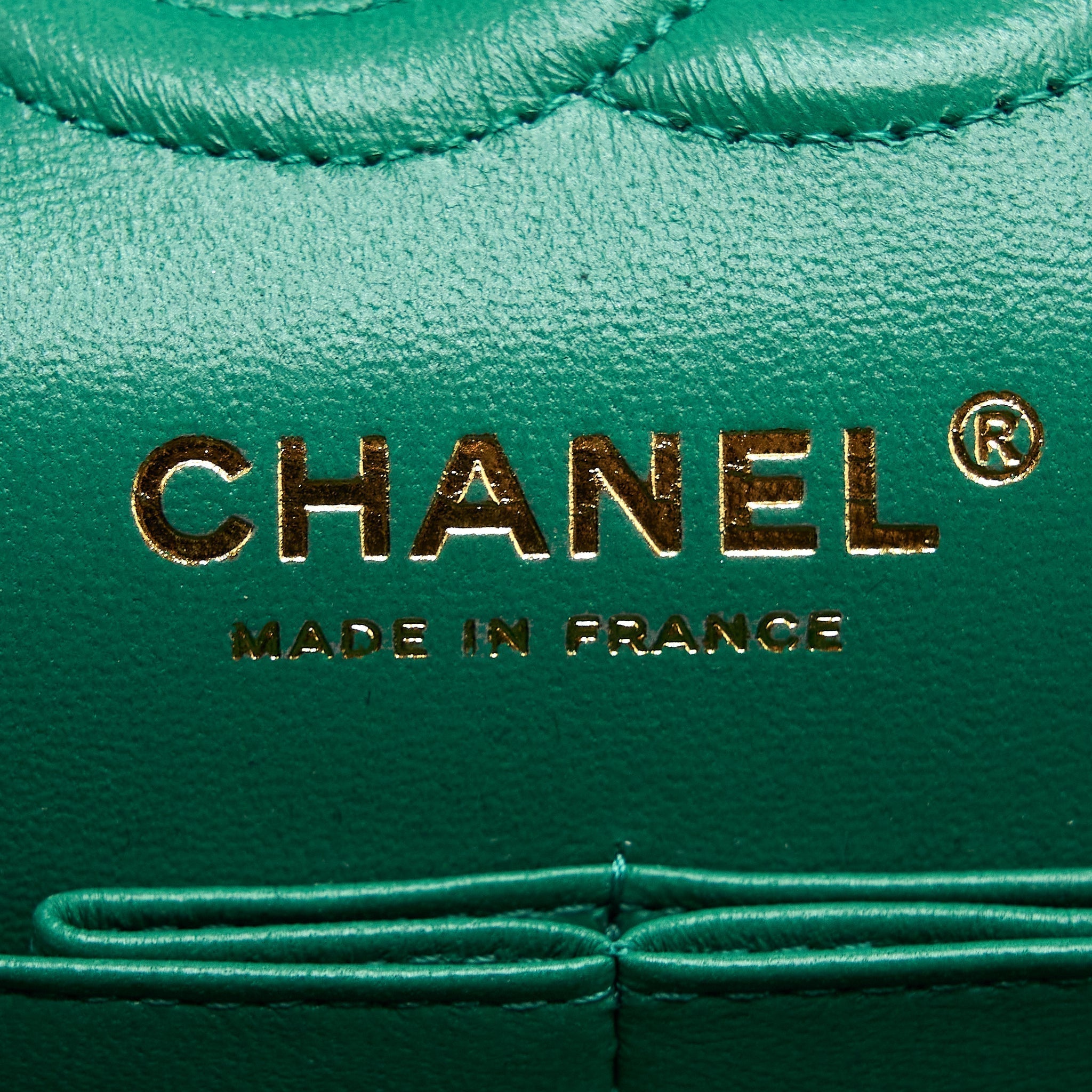 chanel-small-classic-double-flap-bag-lambskin-green-lghwmicrochip