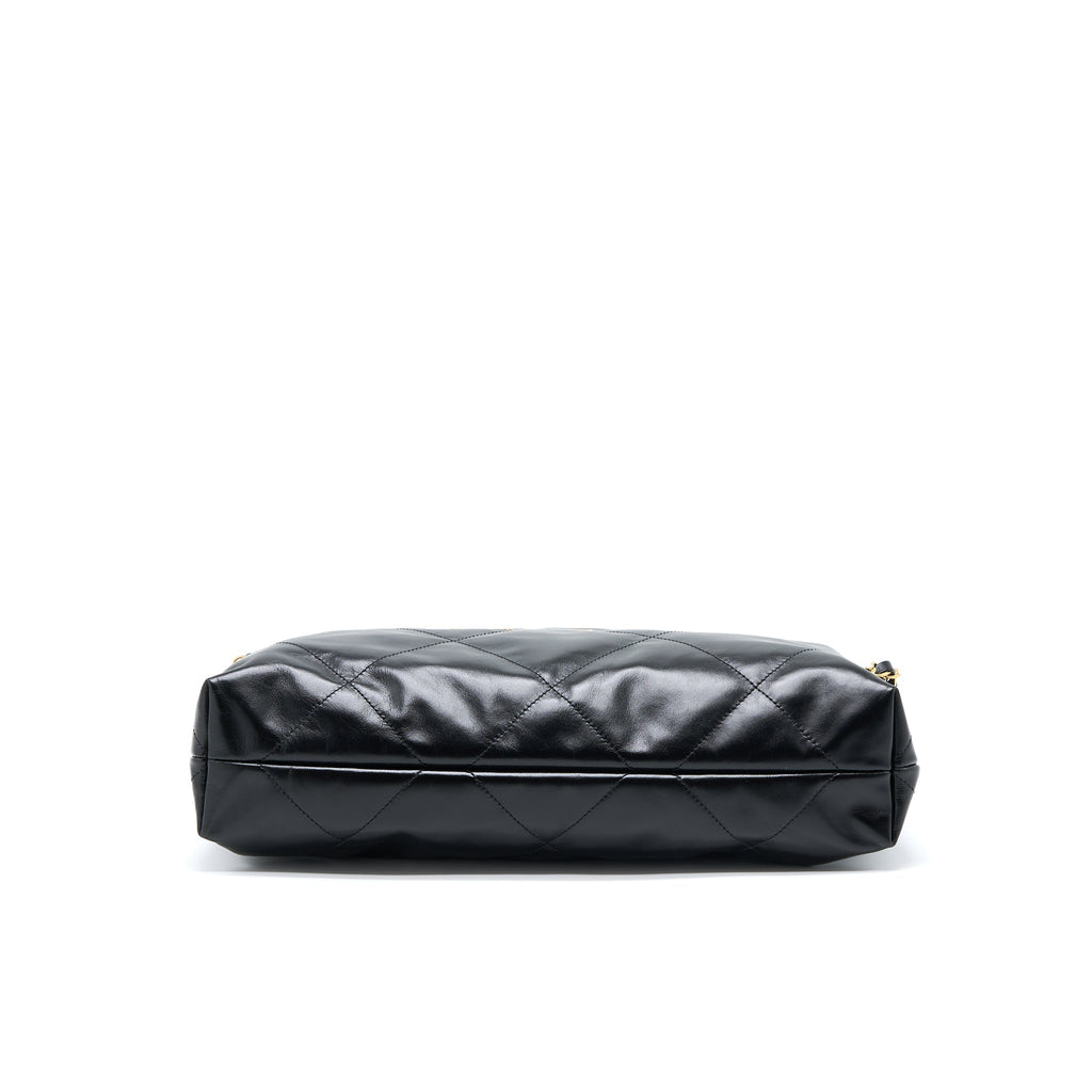 chanel-medium-22-bag-gold-letter-shiny-calfskin-black-brushed-ghwmicrochip