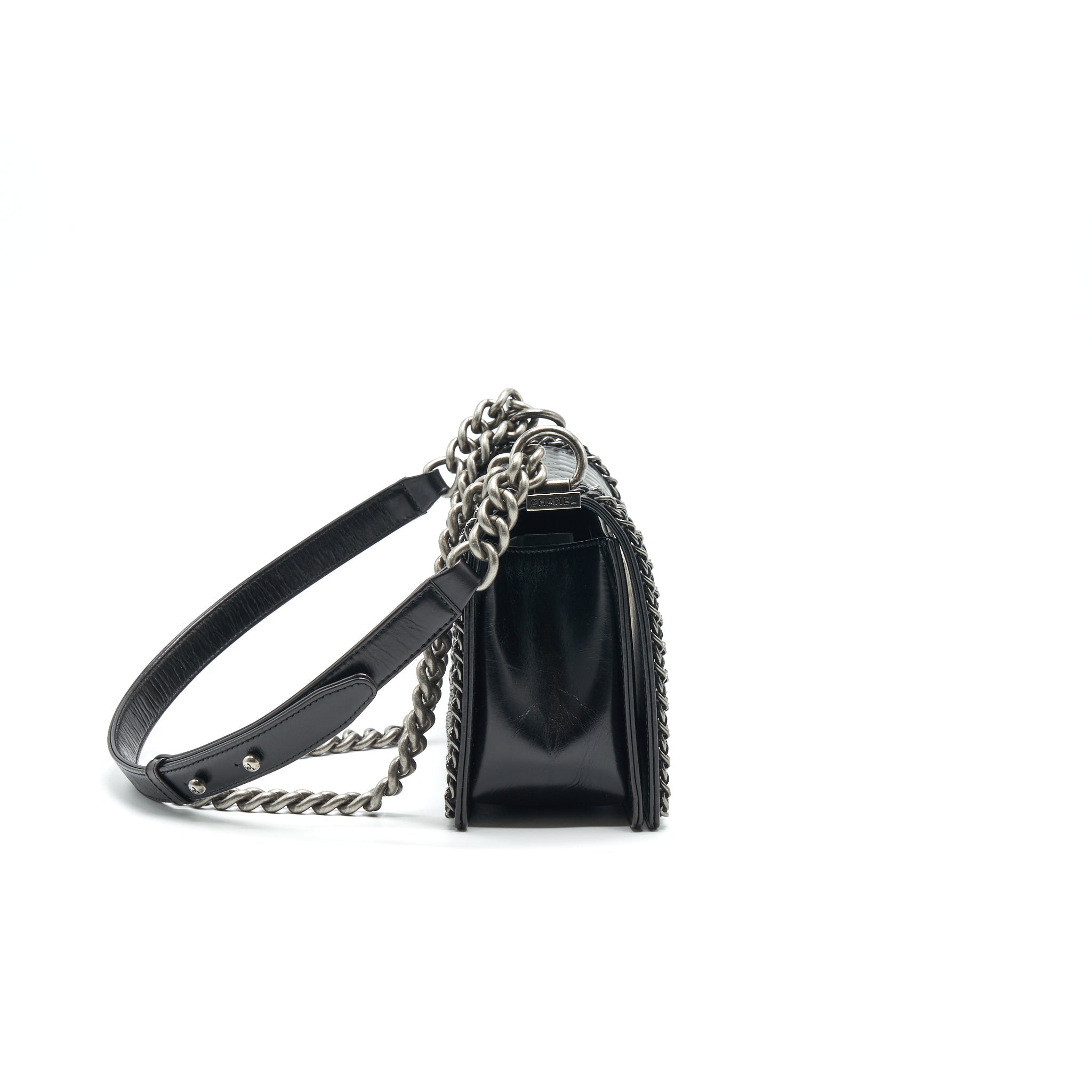 chanel-old-medium-leboy-bag-with-chain-edge-black