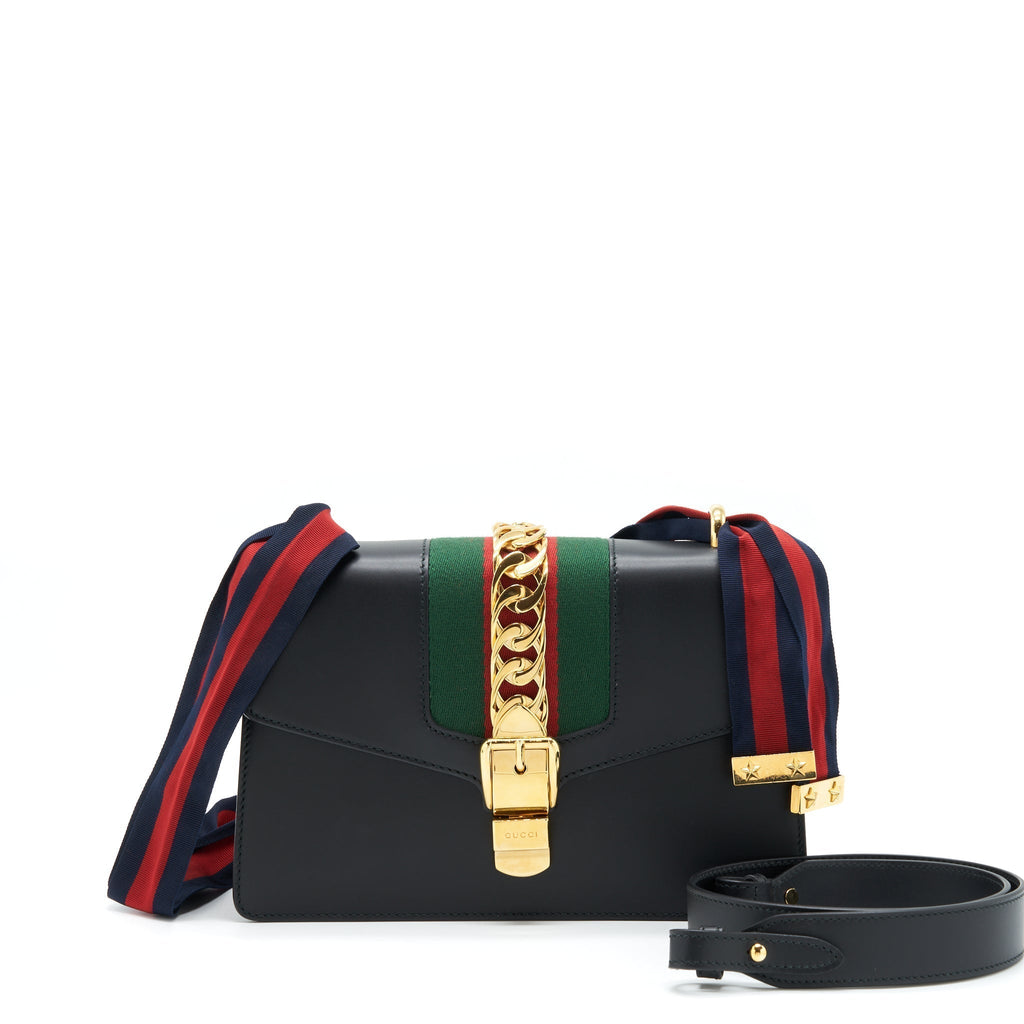 gucci-small-sylvie-shoulder-bag-black-ghw