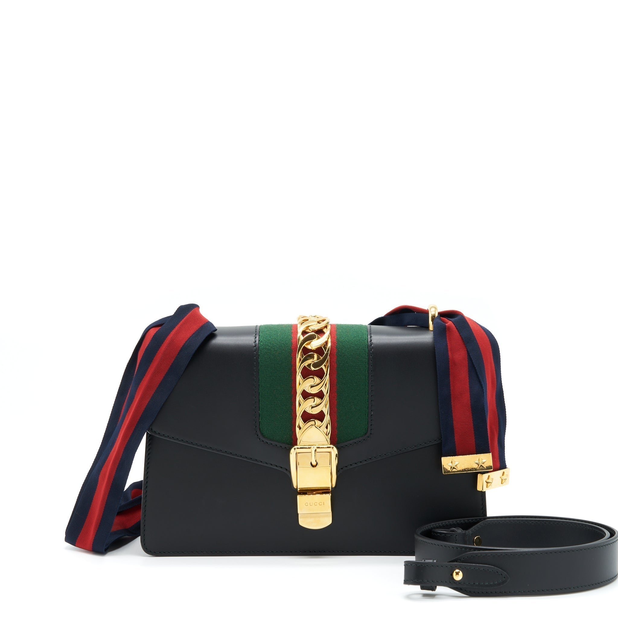 gucci-small-sylvie-shoulder-bag-black-ghw